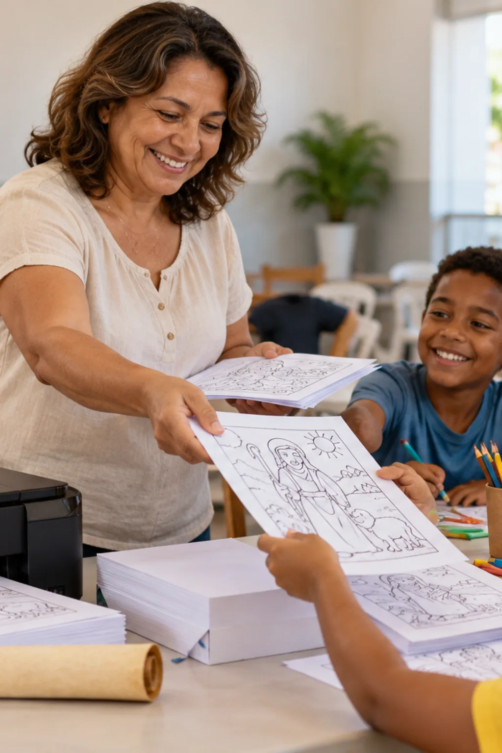 desenhos de esdras para colorir — exemplo criado na Desenhos pra Colorir