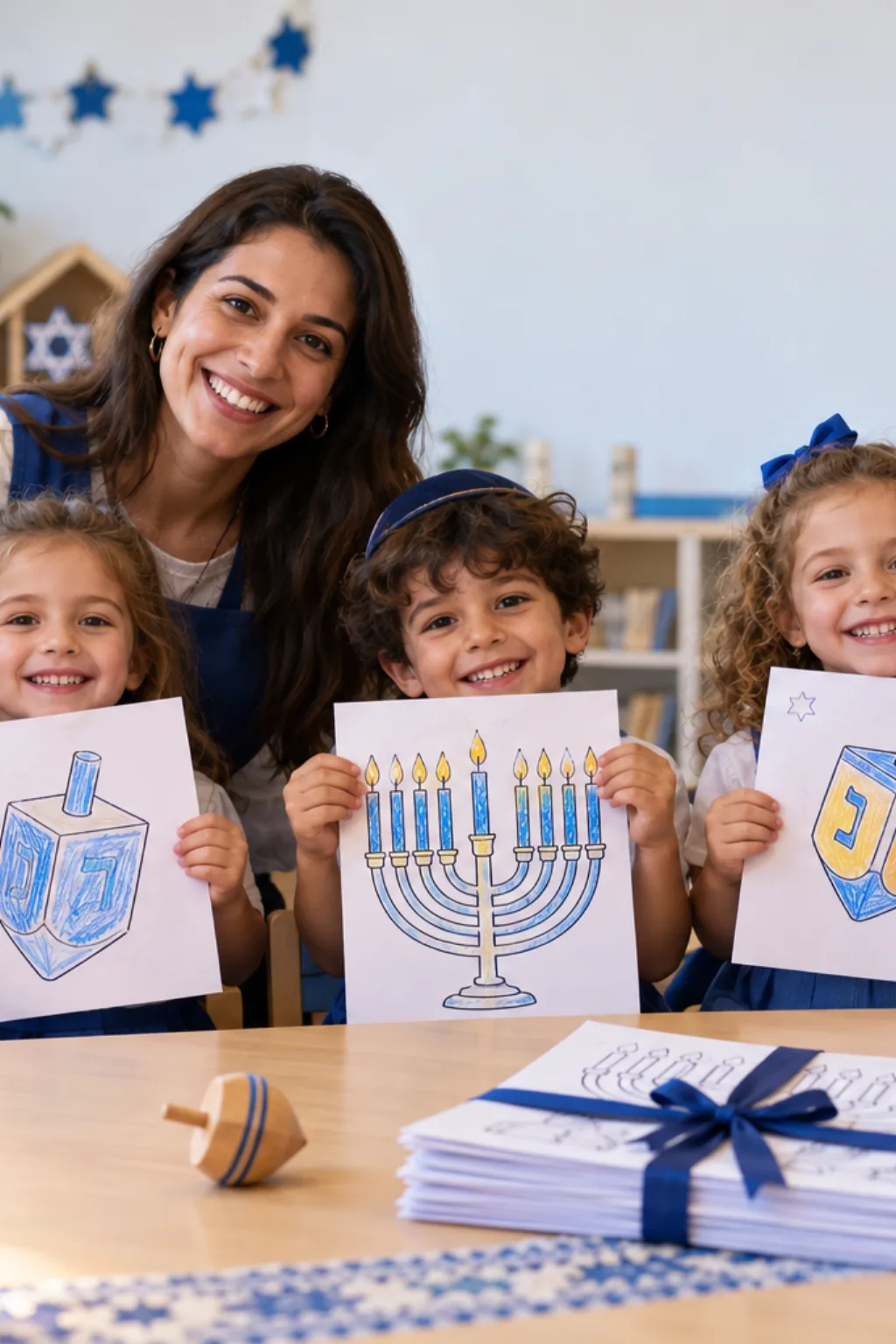 desenhos de Hanucá para colorir — exemplo criado na Desenhos pra Colorir