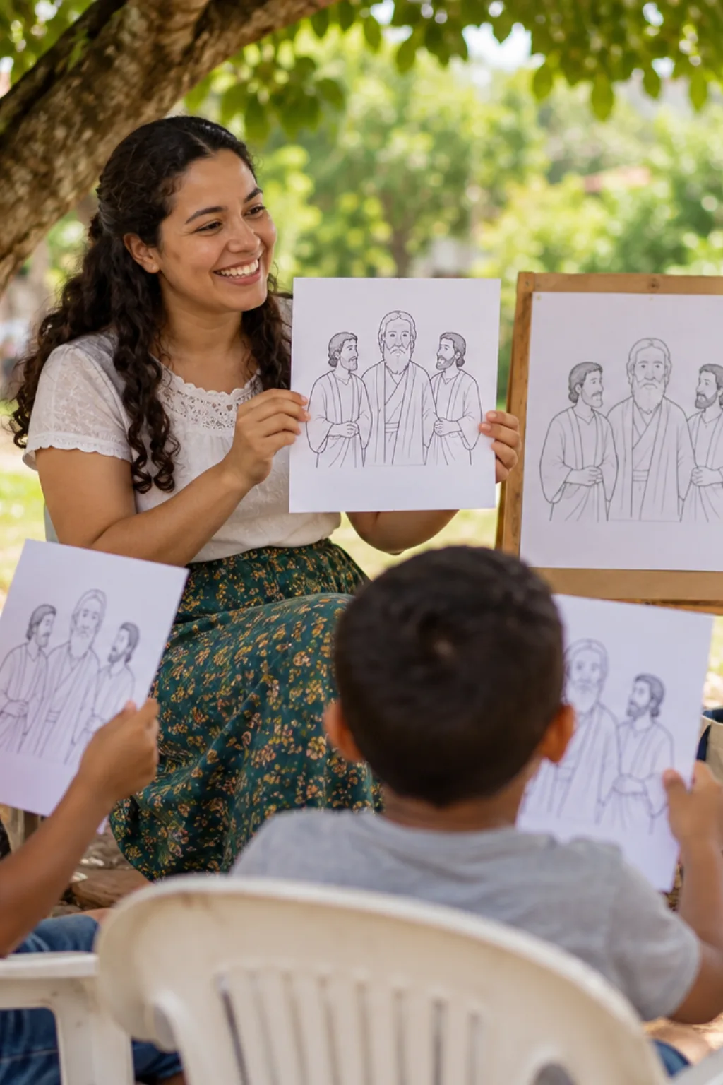 desenhos de Hofni e Fineias para colorir — exemplo criado na Desenhos pra Colorir