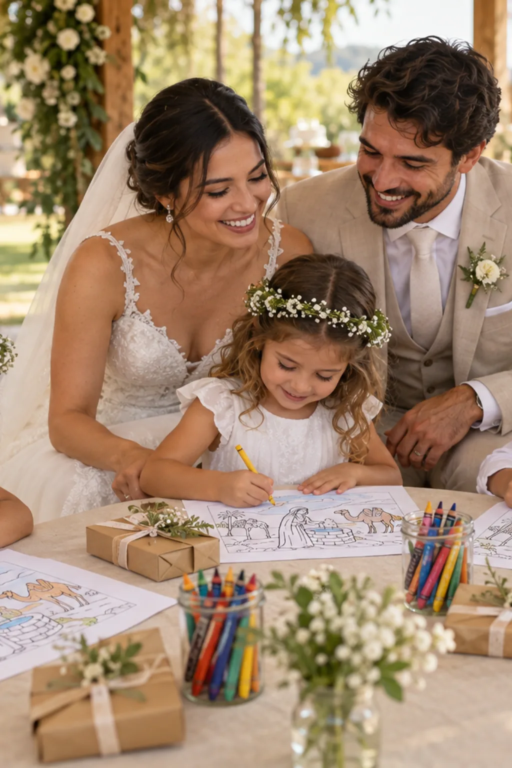 desenhos de Isaque e Rebeca para colorir — exemplo criado na Desenhos pra Colorir