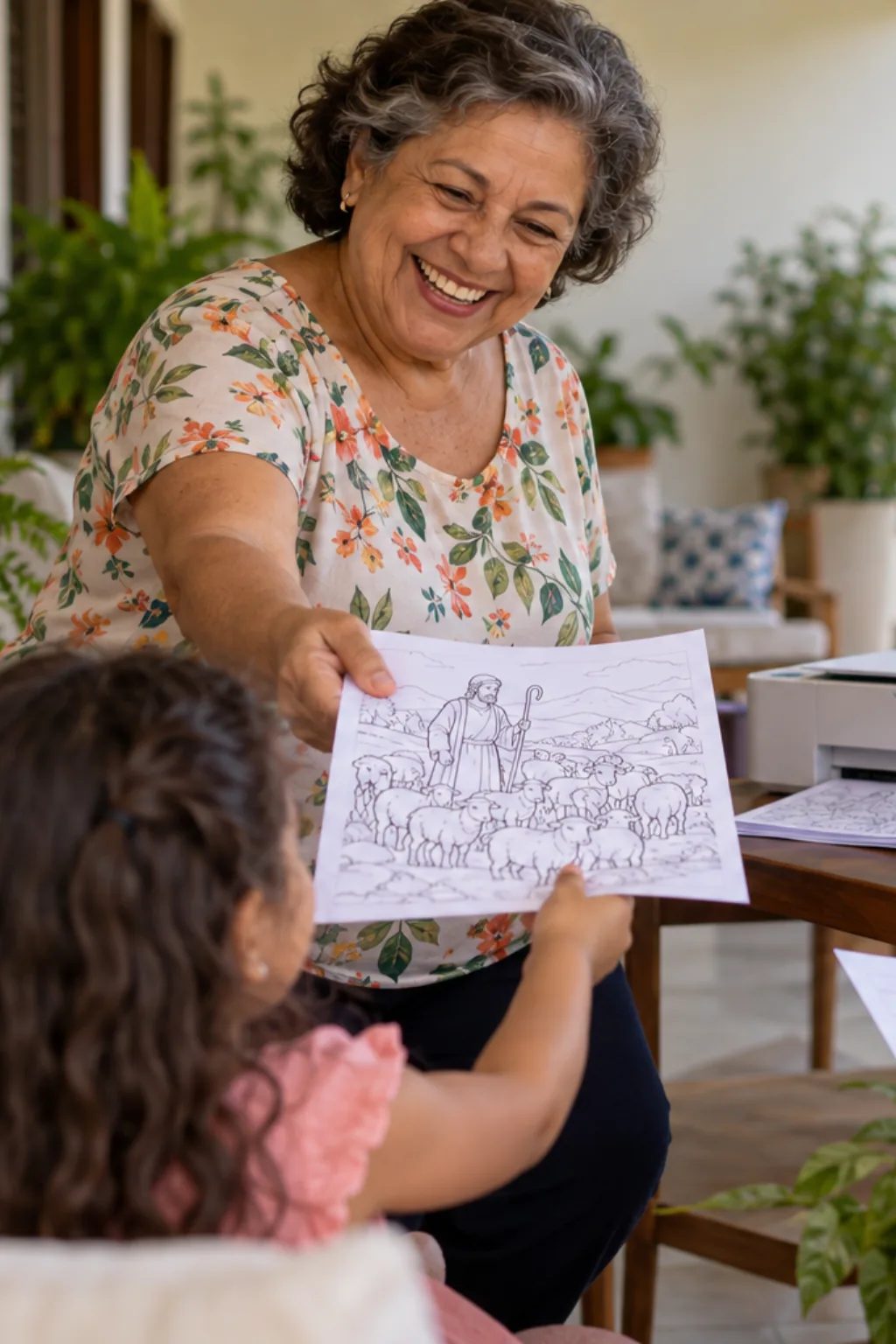 desenhos de Jacó e Labão para colorir — exemplo criado na Desenhos pra Colorir