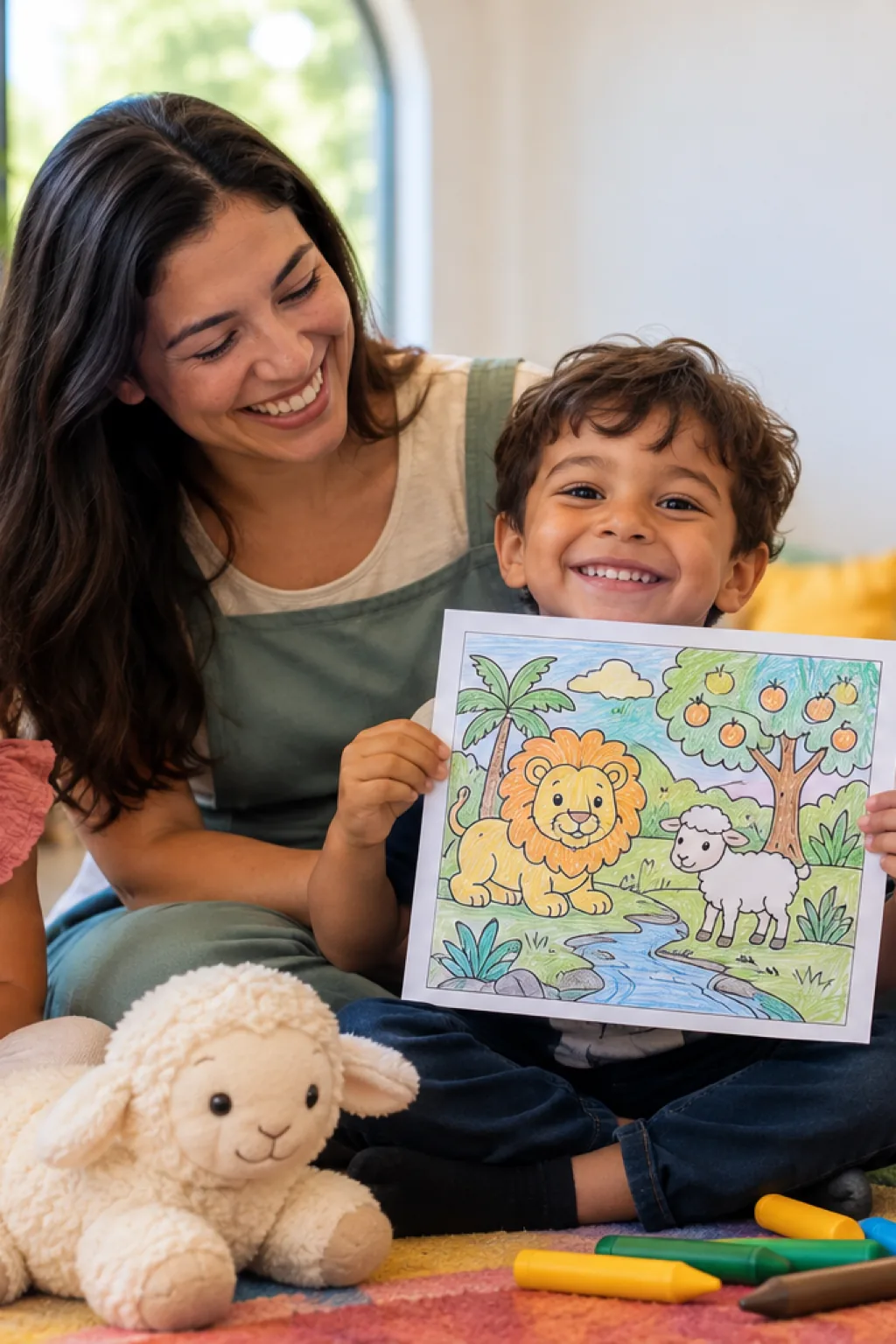 desenhos do Jardim do Éden para colorir — exemplo criado na Desenhos pra Colorir