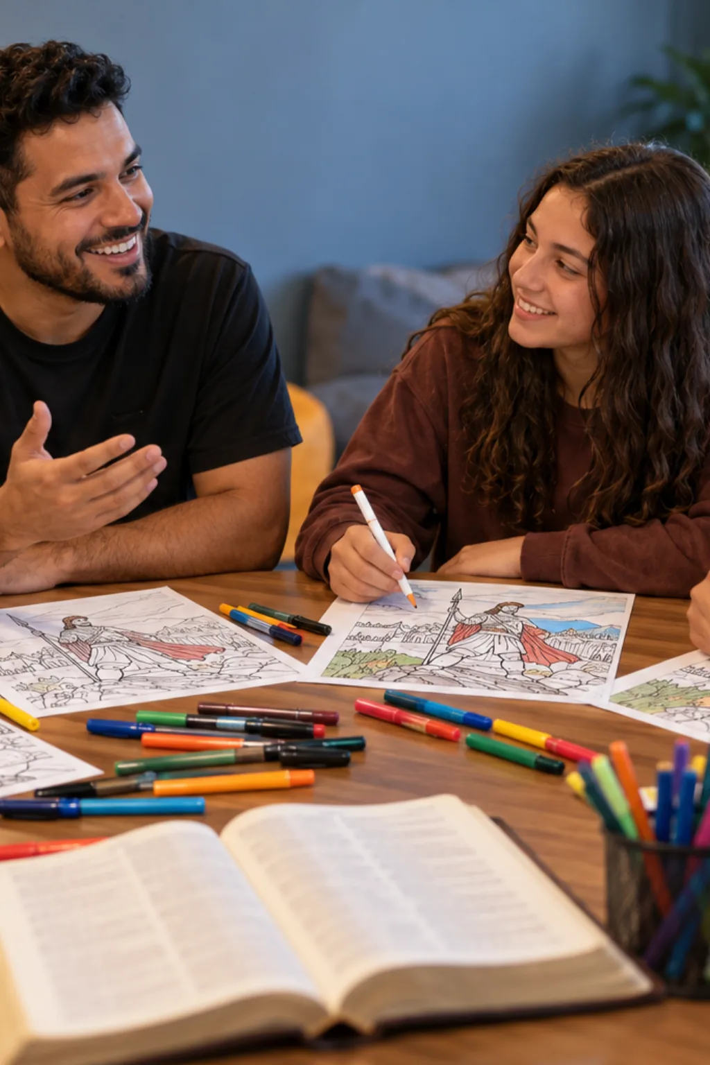 desenhos de Jefté para colorir — exemplo criado na Desenhos pra Colorir