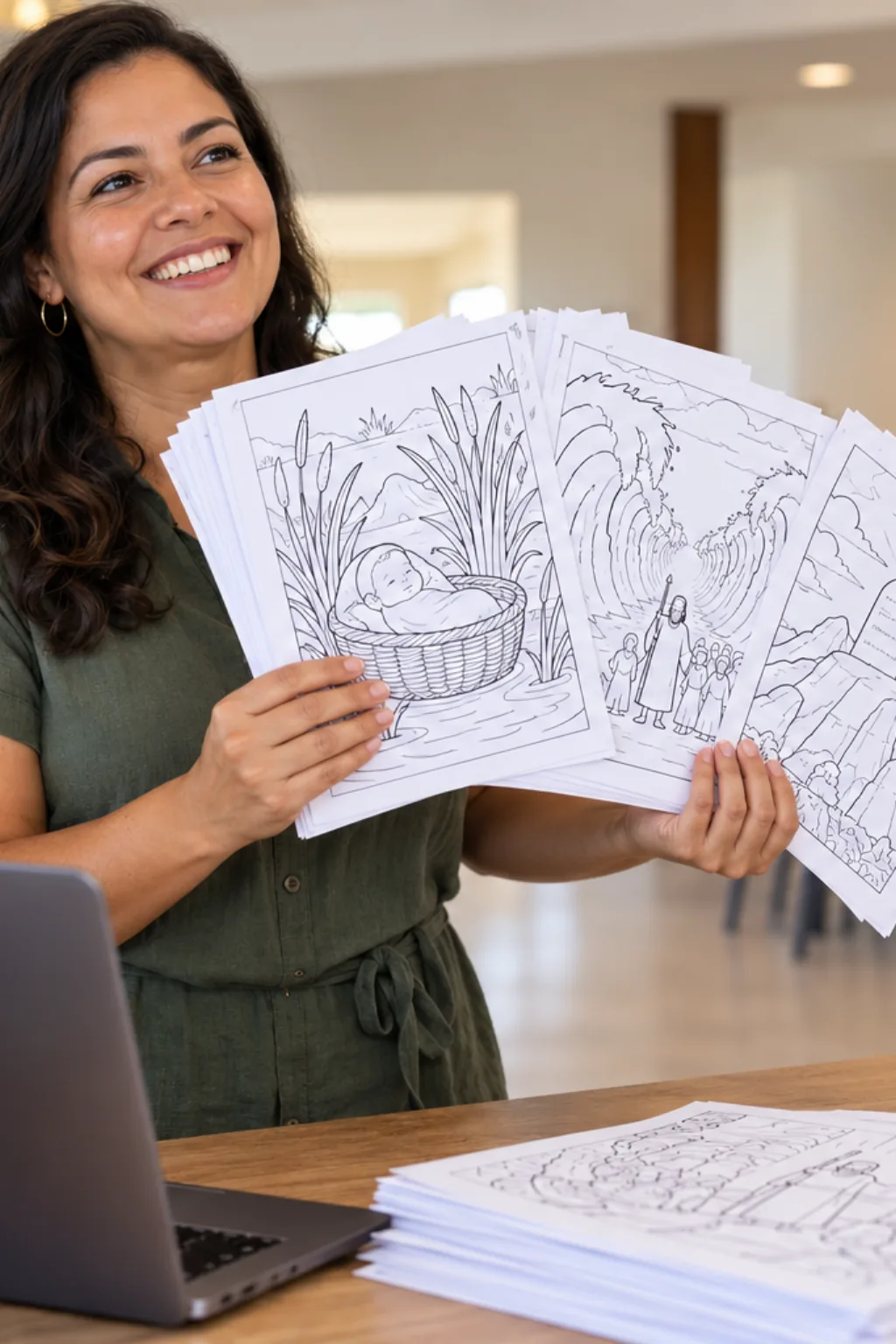 desenhos do Livro de Êxodo para colorir — exemplo criado na Desenhos pra Colorir