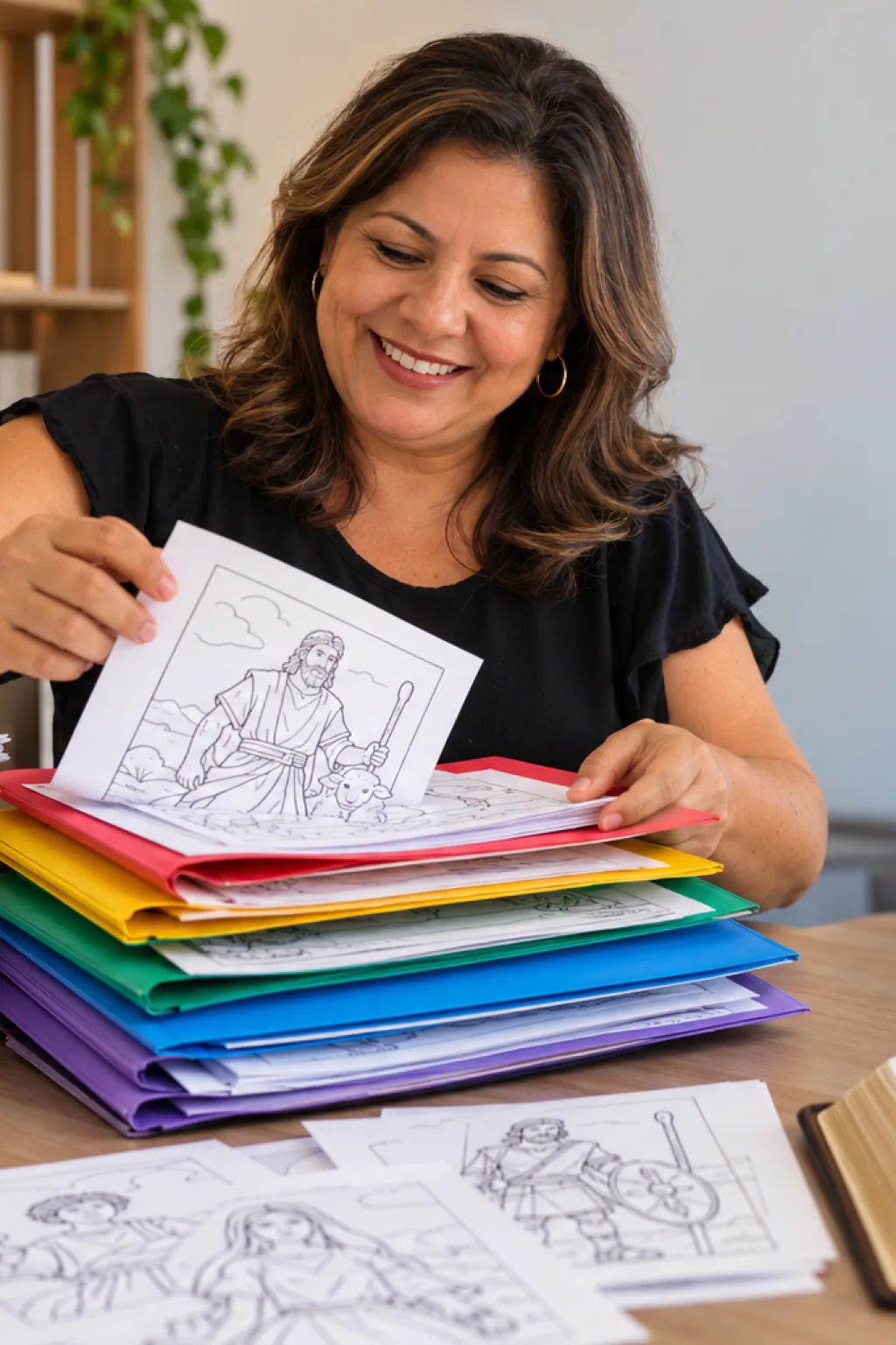 desenhos do Livro de Juízes para colorir — exemplo criado na Desenhos pra Colorir