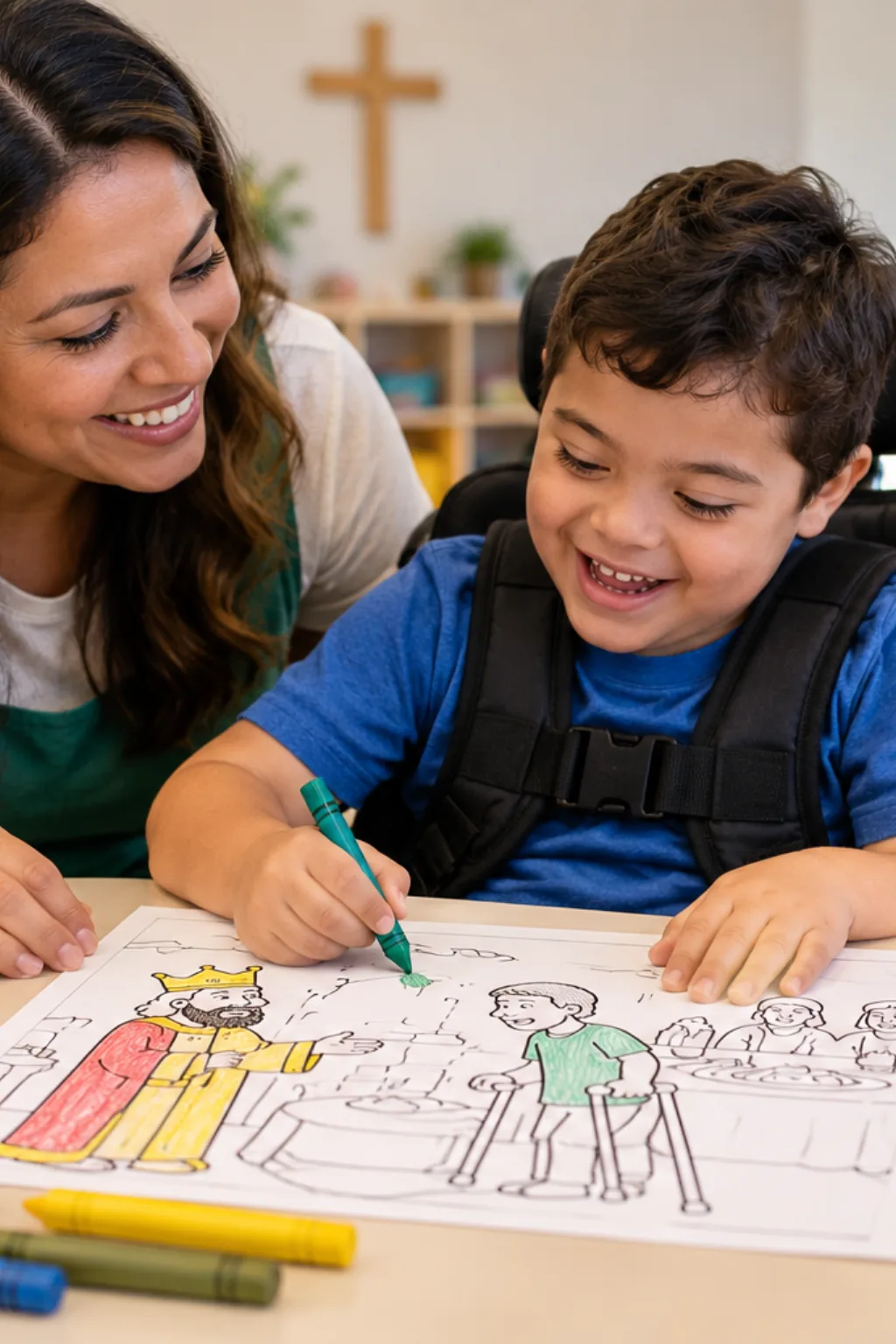 desenhos de Mefibosete para colorir — exemplo criado na Desenhos pra Colorir