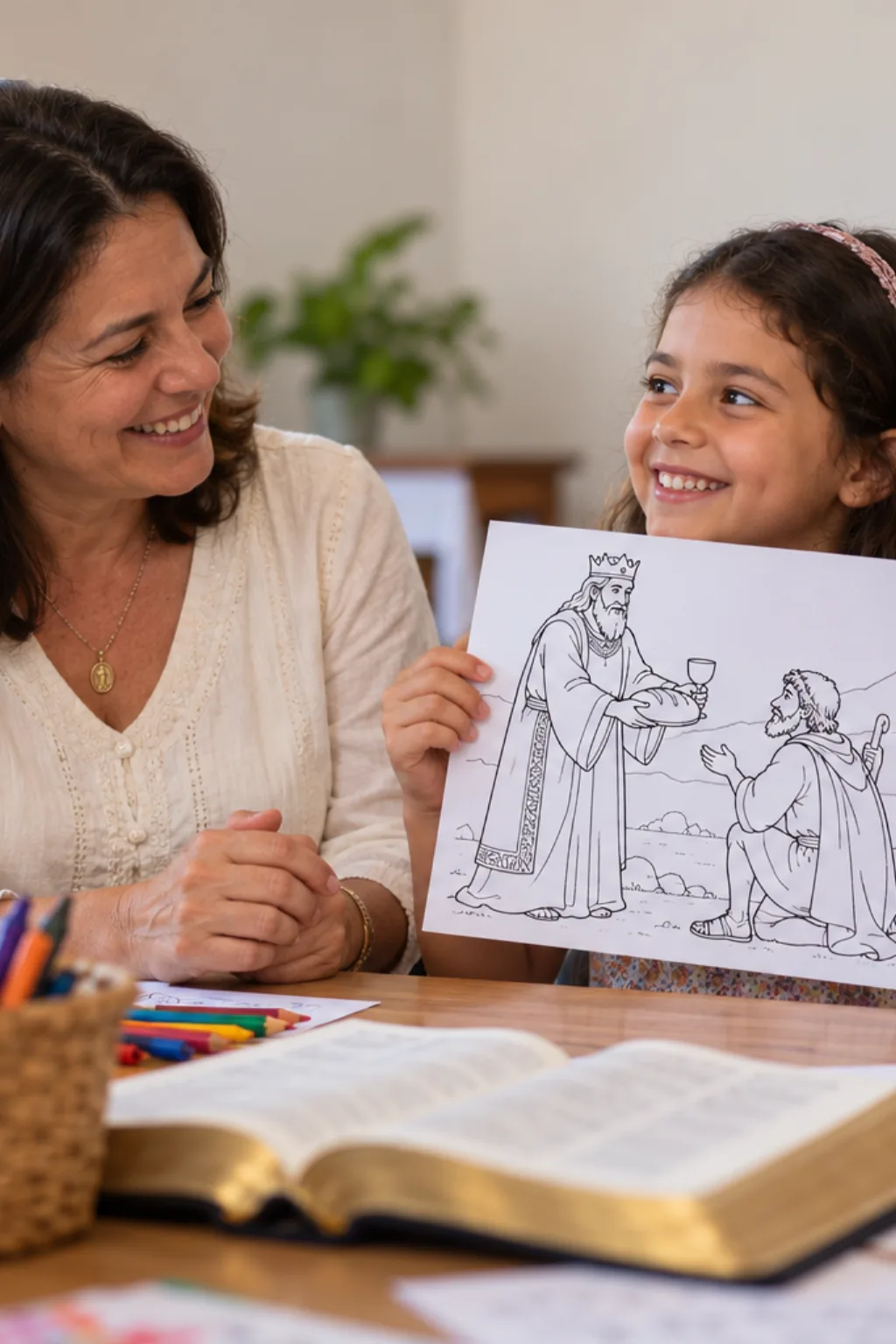 desenhos de Melquisedeque para colorir — exemplo criado na Desenhos pra Colorir