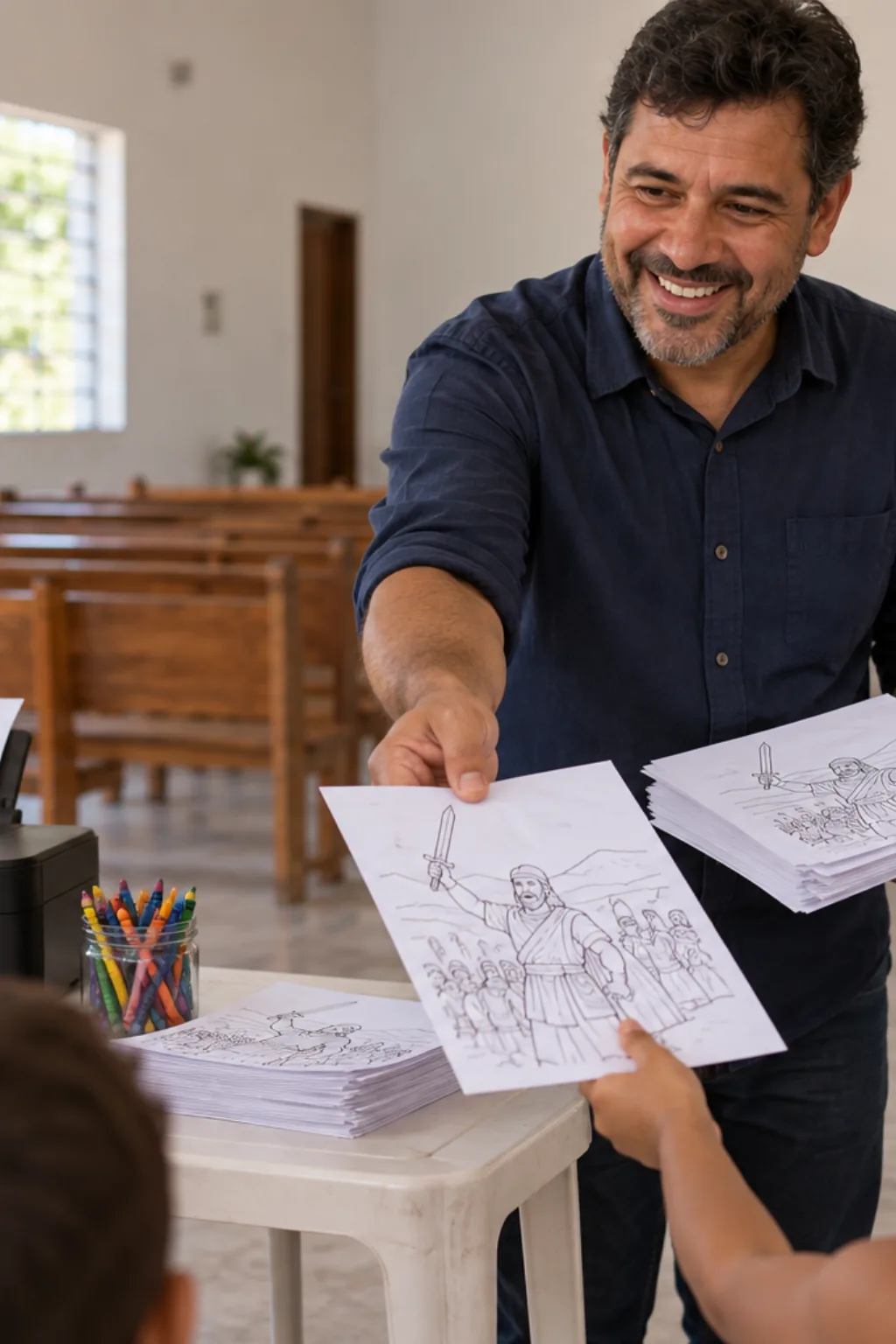 desenhos de Otniel para colorir — exemplo criado na Desenhos pra Colorir