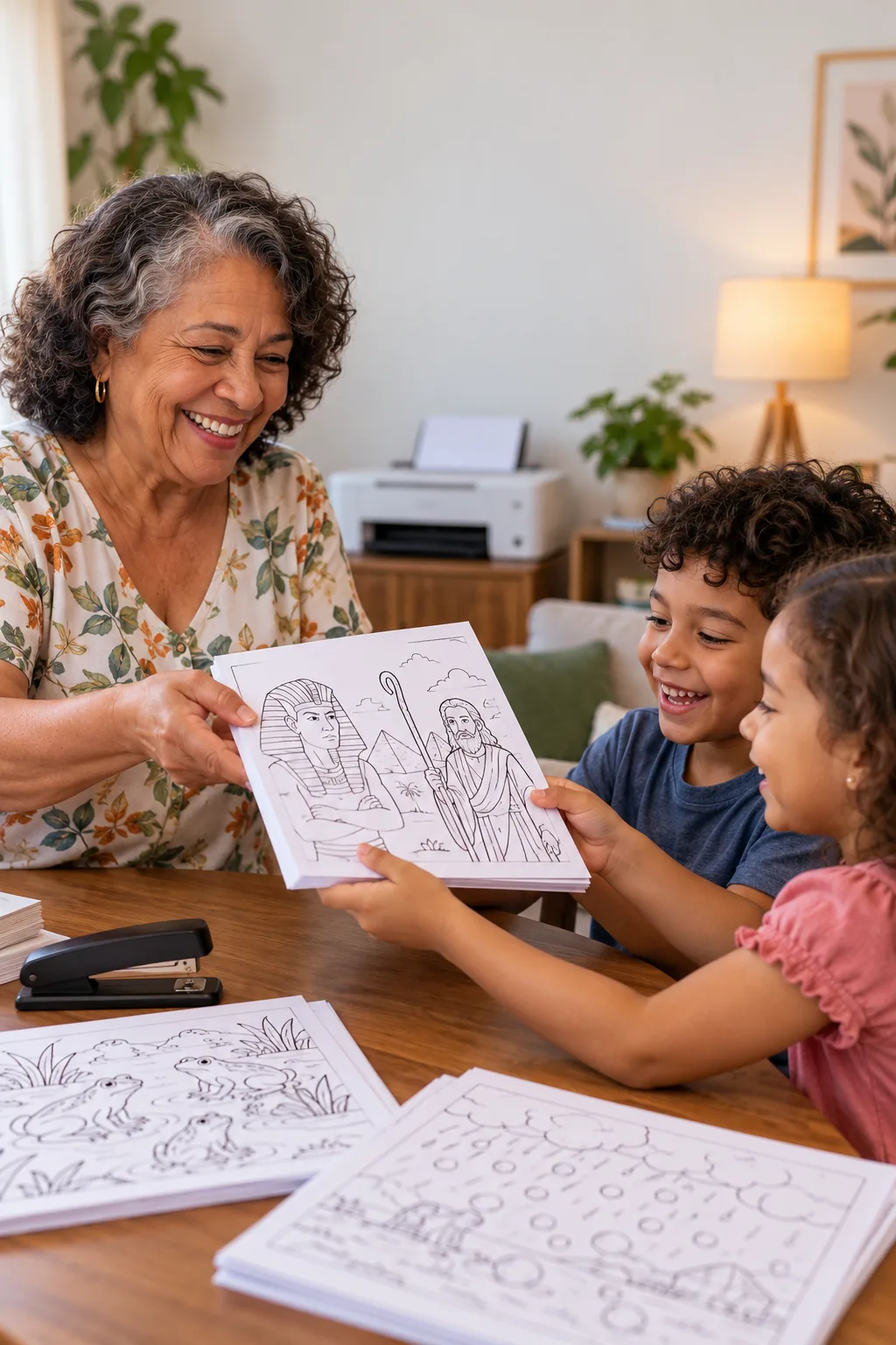 desenhos das pragas do egito para colorir — exemplo criado na Desenhos pra Colorir