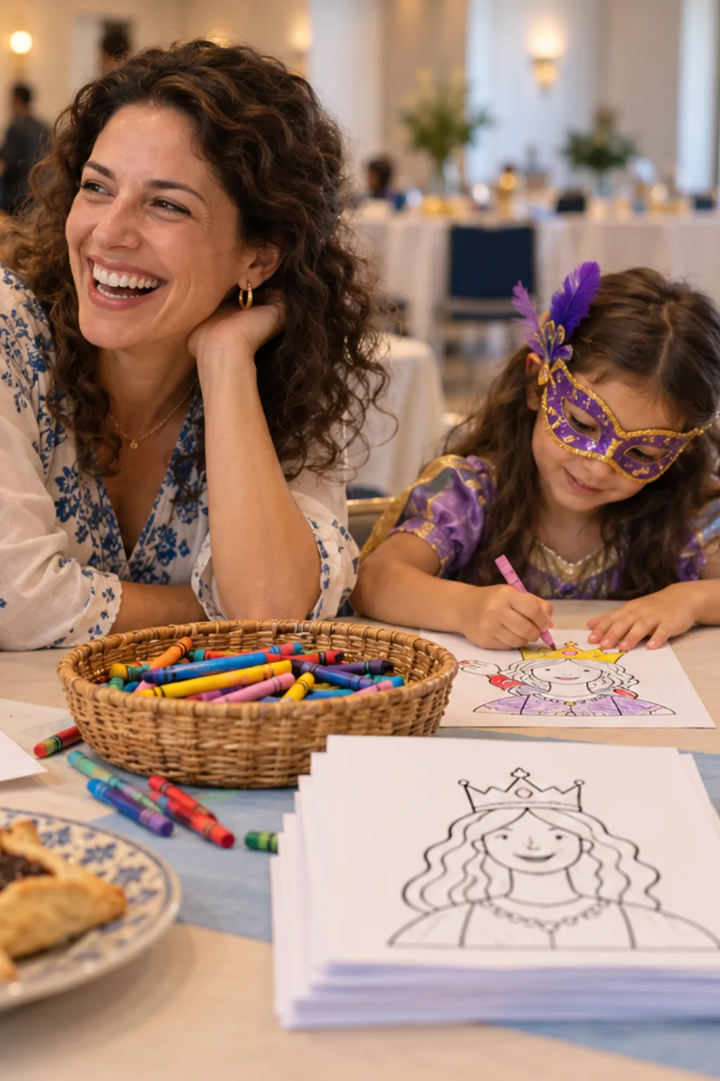desenhos de Purim para colorir — exemplo criado na Desenhos pra Colorir