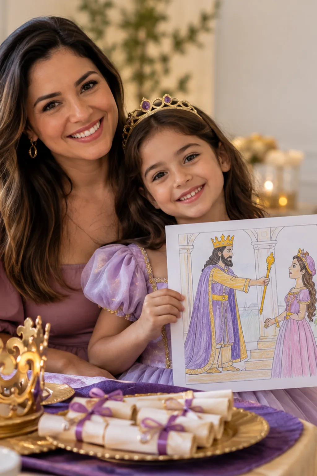 desenhos do Rei Assuero para colorir — exemplo criado na Desenhos pra Colorir