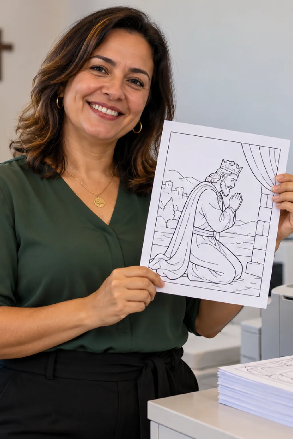 desenhos do rei ezequias para colorir — exemplo criado na Desenhos pra Colorir