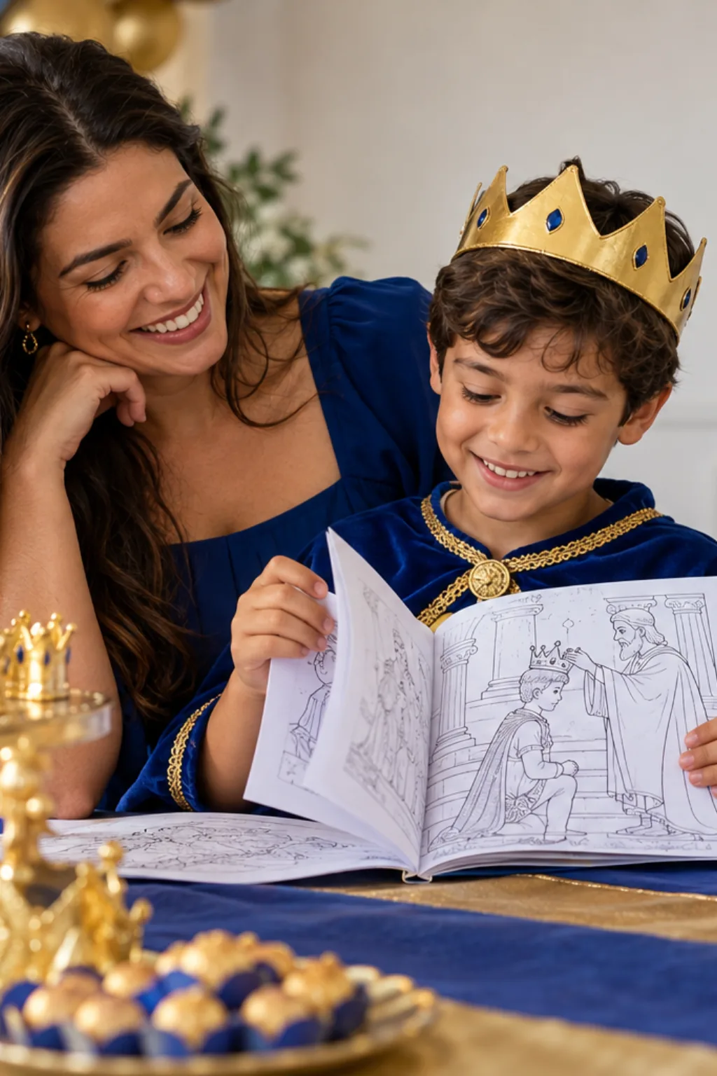 desenhos do Rei Joás para colorir — exemplo criado na Desenhos pra Colorir