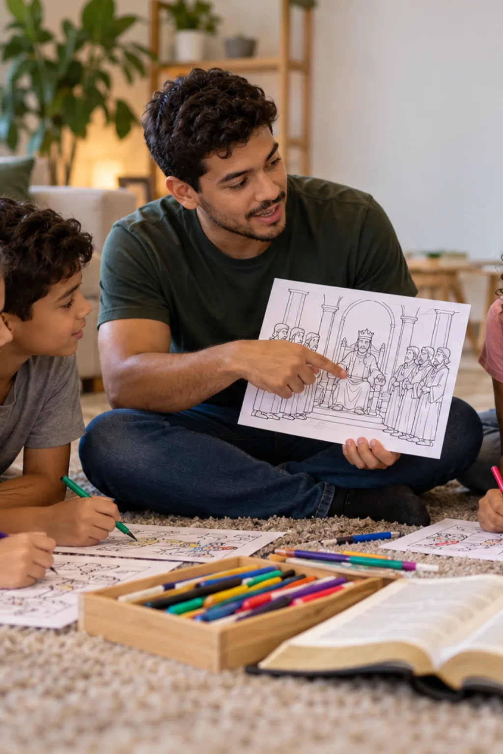 desenhos do Rei Roboão para colorir — exemplo criado na Desenhos pra Colorir
