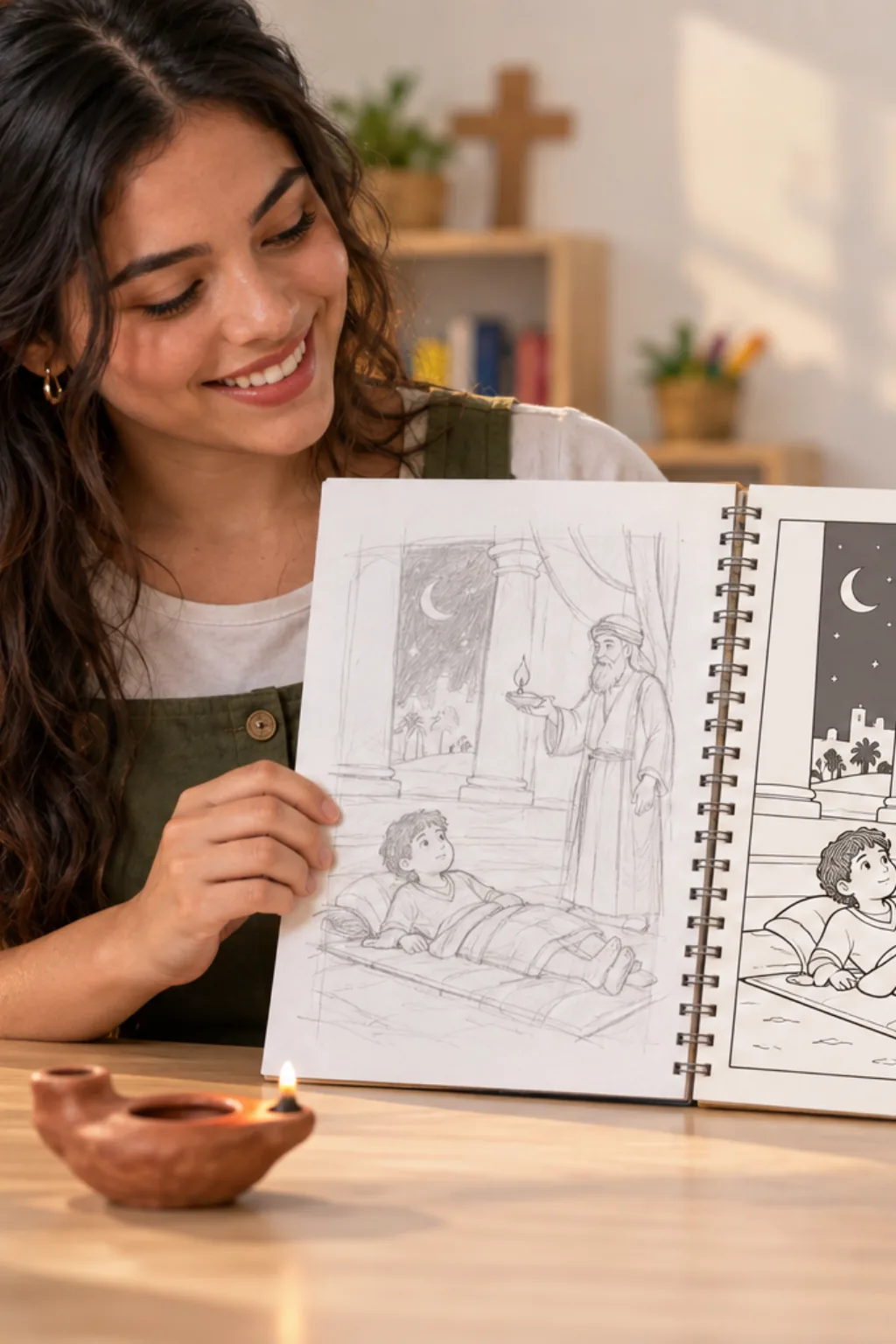 desenhos do Sacerdote Eli para colorir — exemplo criado na Desenhos pra Colorir
