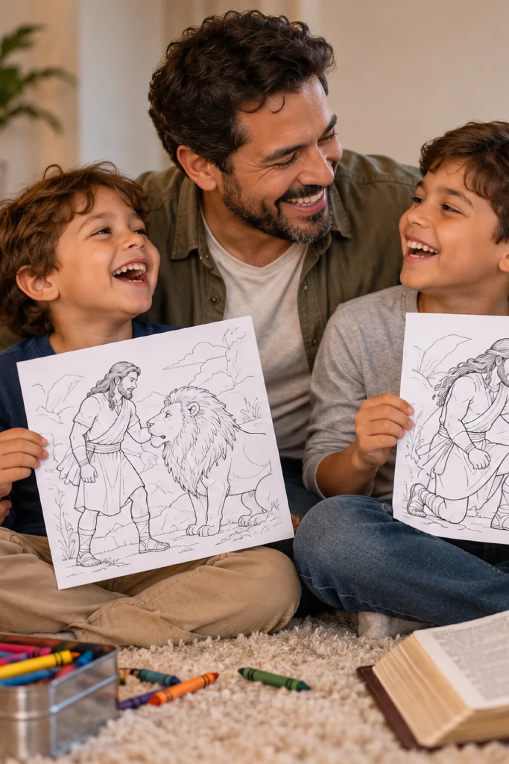 desenhos de Sansão para colorir — exemplo criado na Desenhos pra Colorir