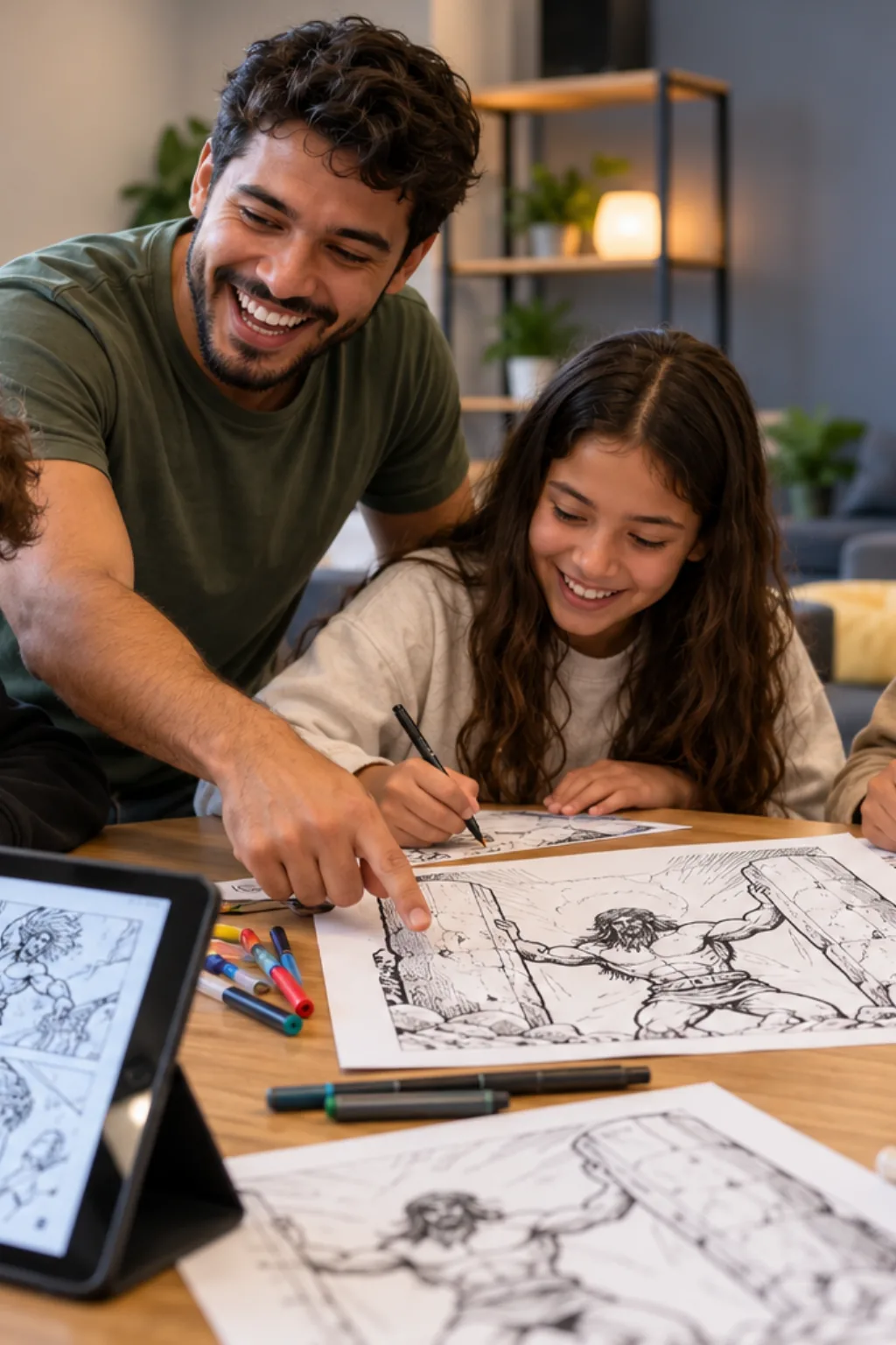 desenhos de Sansão e Dalila para colorir — exemplo criado na Desenhos pra Colorir