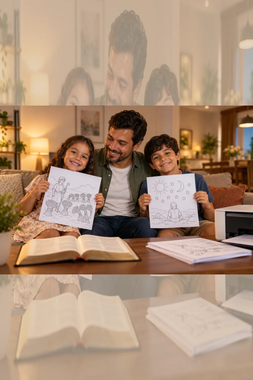 desenhos dos Sonhos de José para colorir — exemplo criado na Desenhos pra Colorir