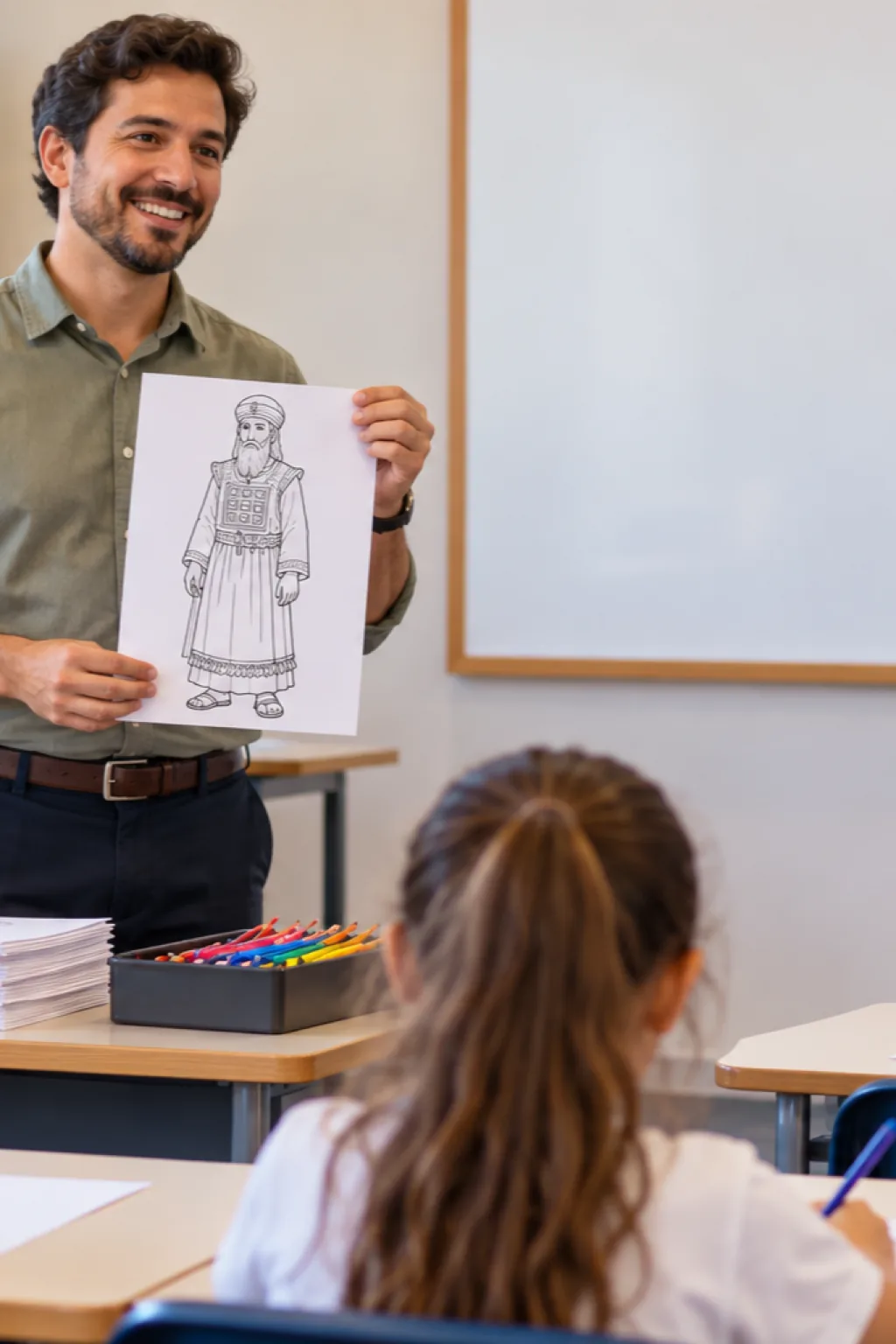 desenhos do sumo sacerdote para colorir — exemplo criado na Desenhos pra Colorir
