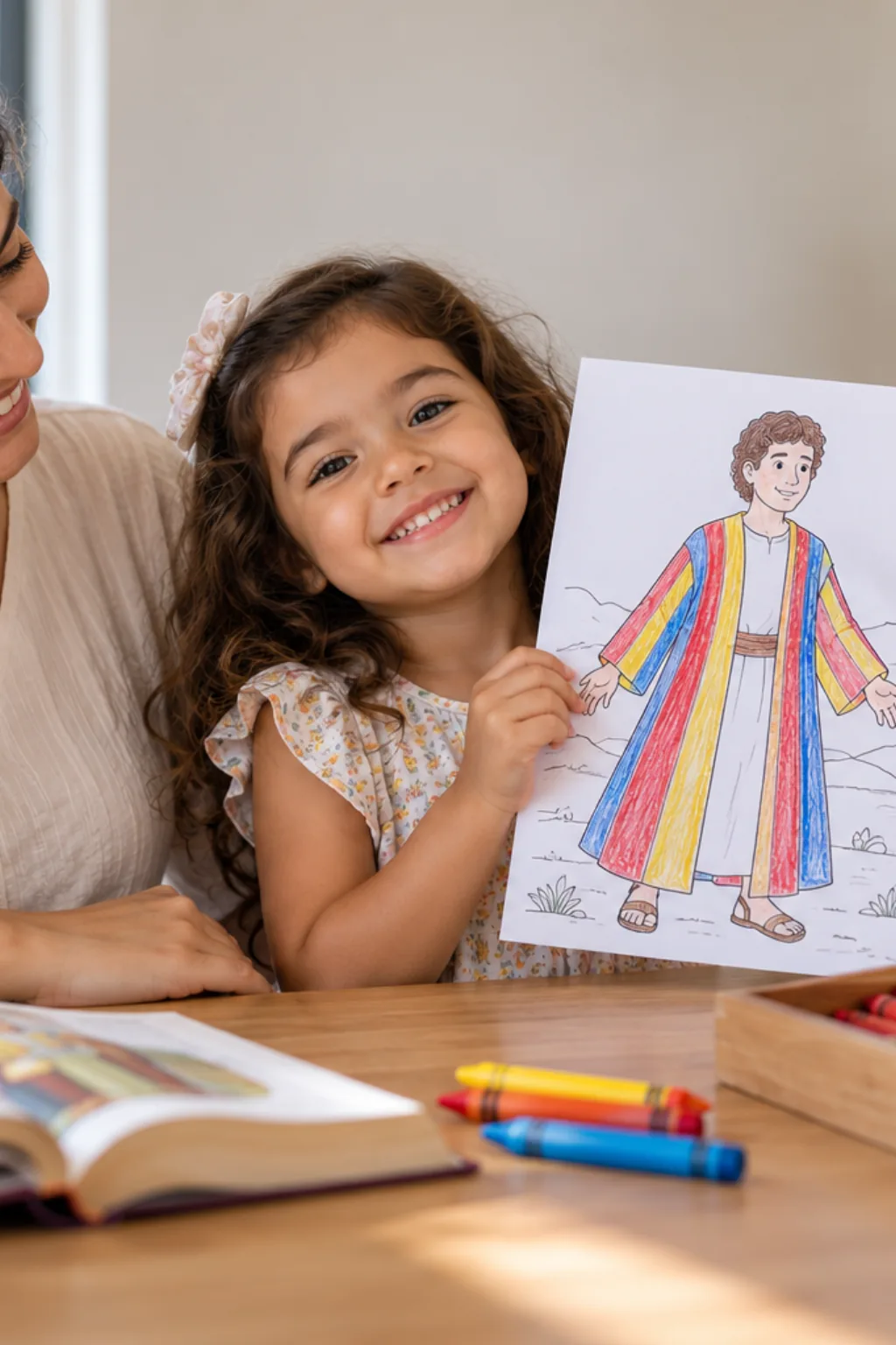 desenho da Túnica de José para colorir — exemplo criado na Desenhos pra Colorir