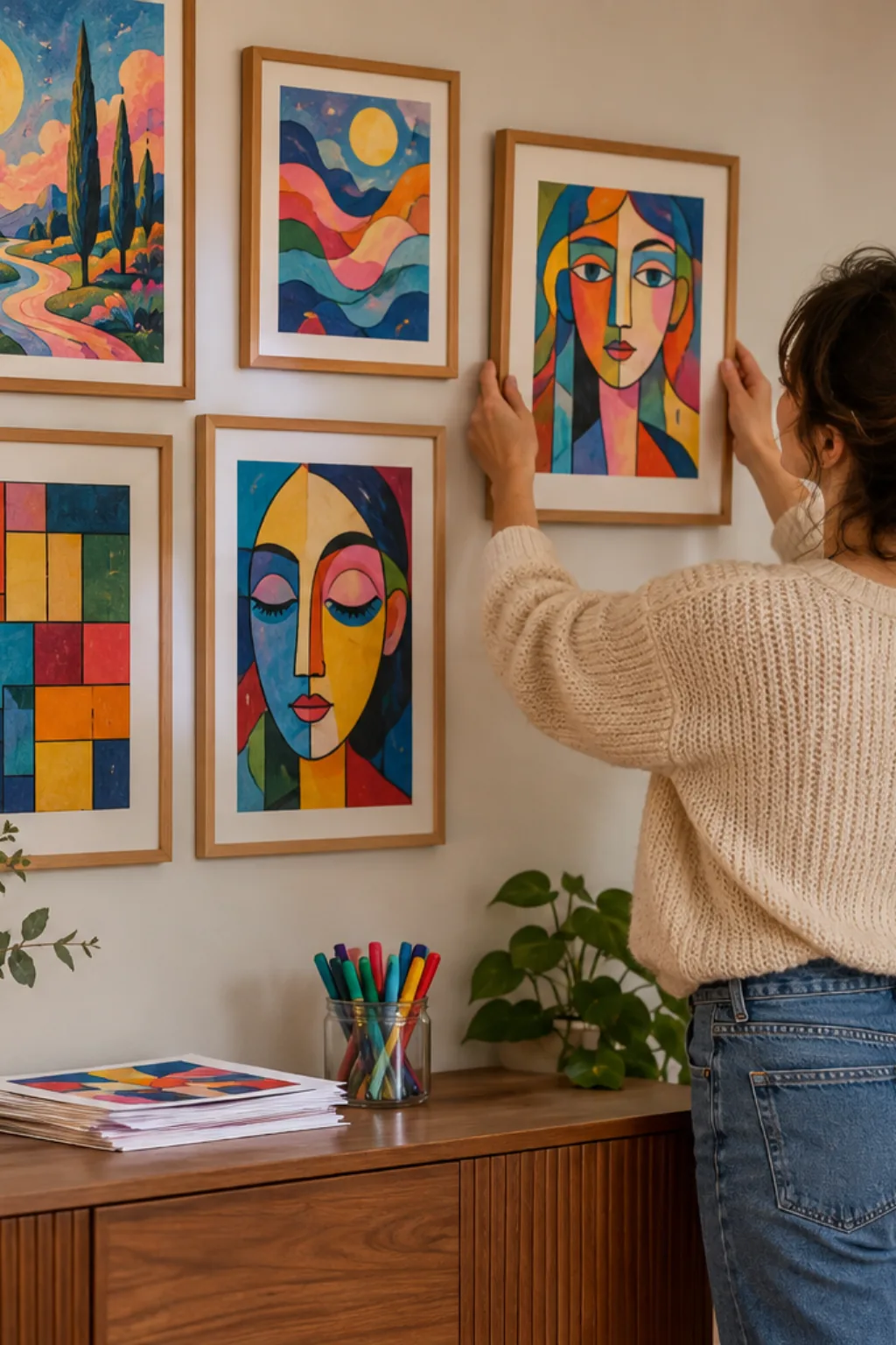 Desenhos de Arte Moderna para Colorir - Depois