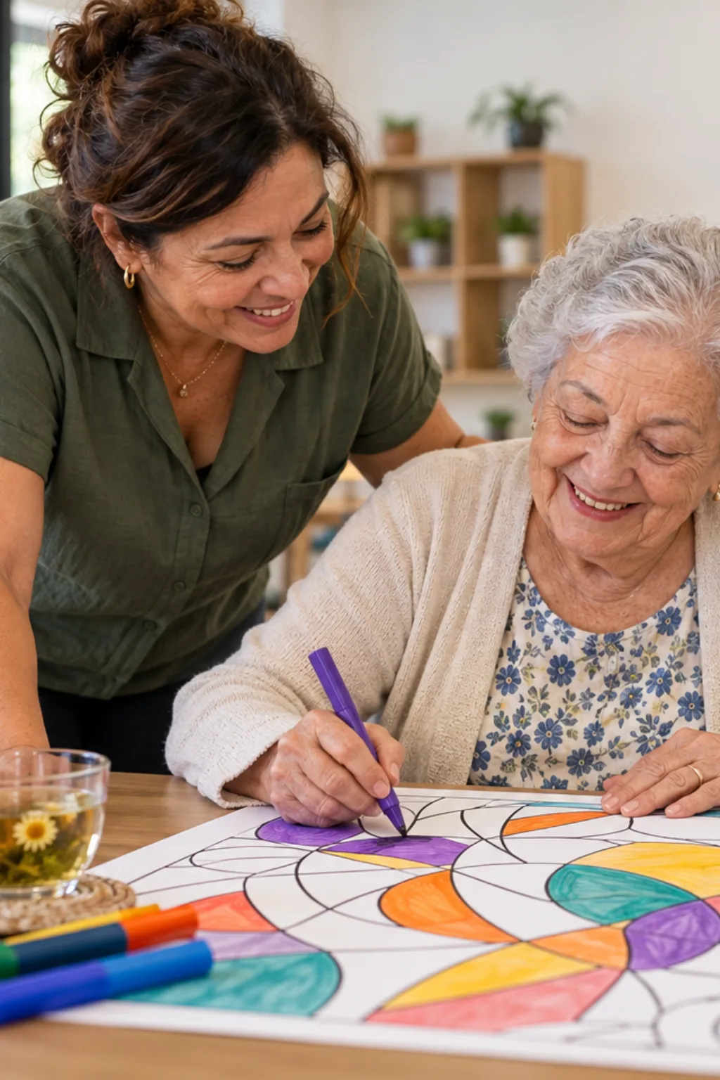 desenhos de arte abstrata para colorir — exemplo criado na Desenhos pra Colorir