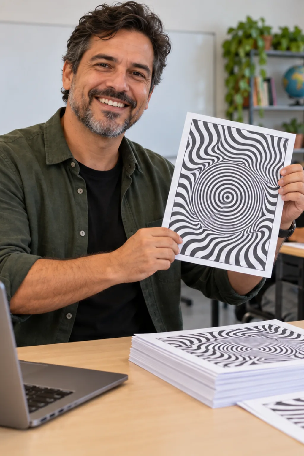desenhos de arte cinética para colorir — exemplo criado na Desenhos pra Colorir