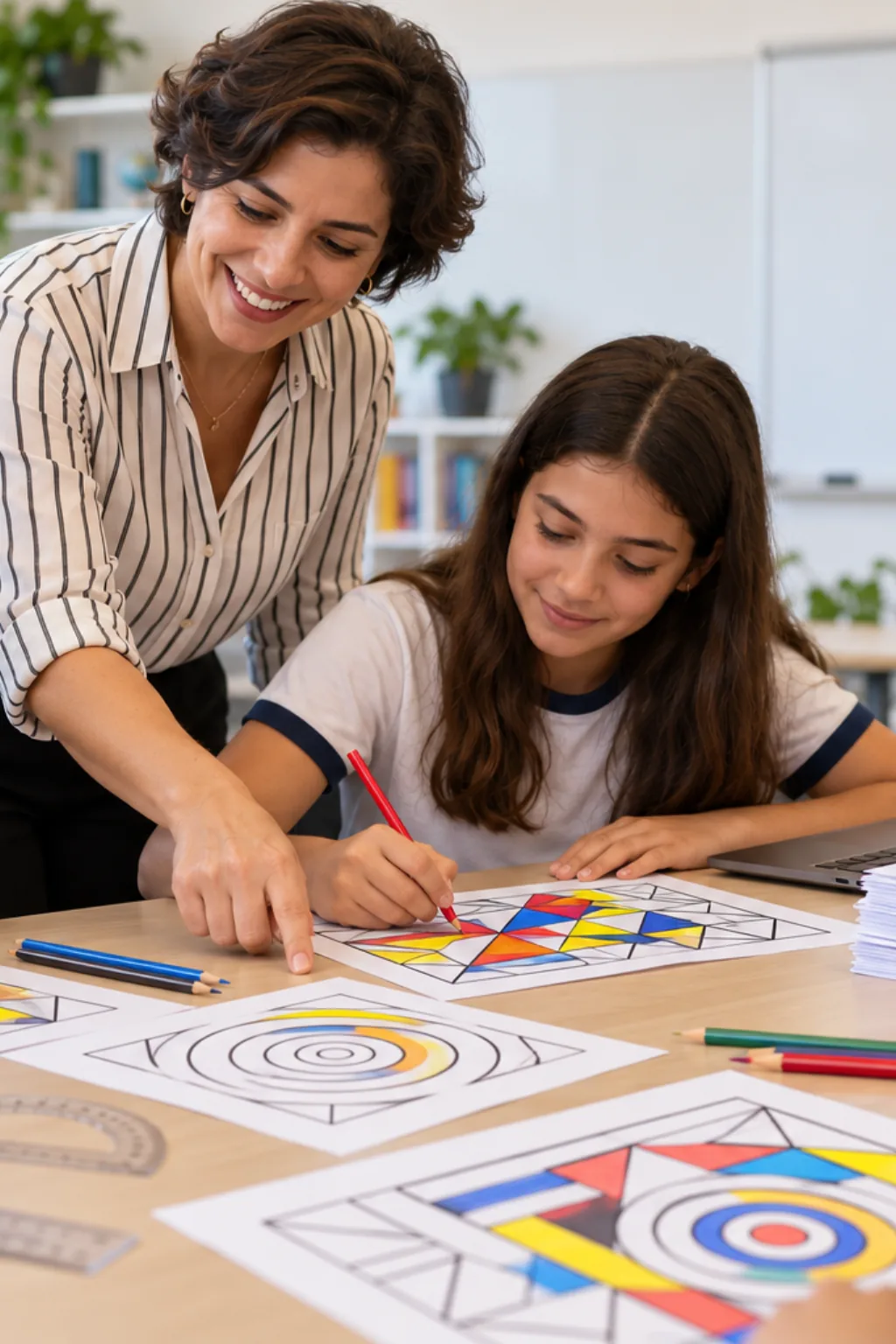 desenhos de arte concreta para colorir — exemplo criado na Desenhos pra Colorir