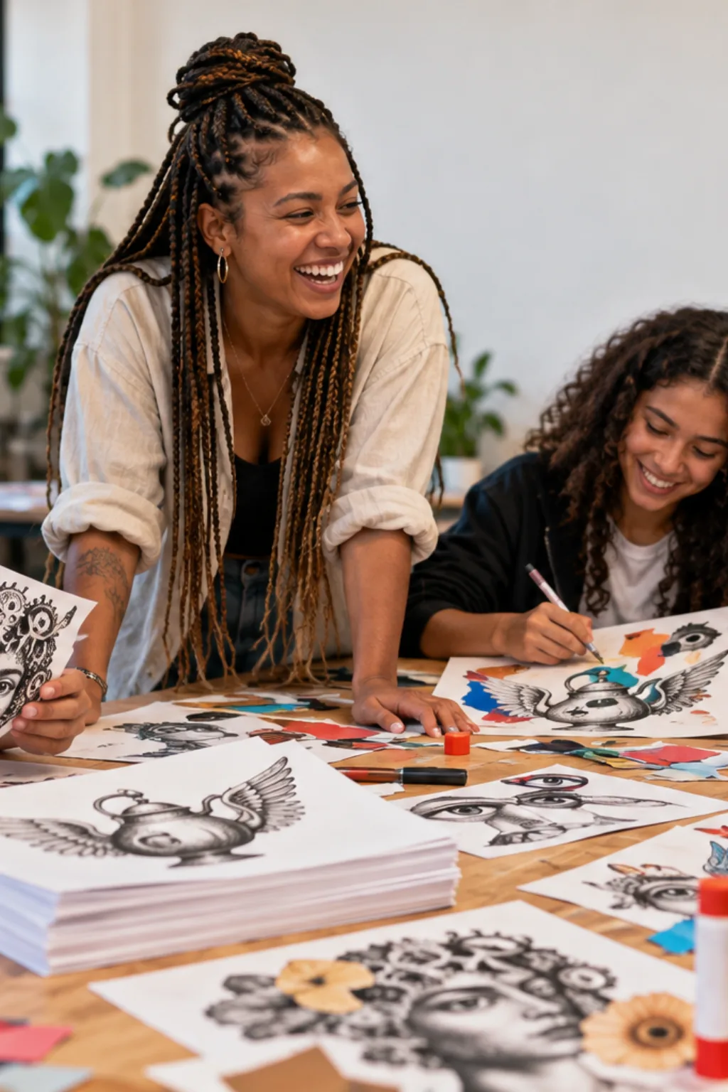 desenhos do Dadaísmo para colorir — exemplo criado na Desenhos pra Colorir