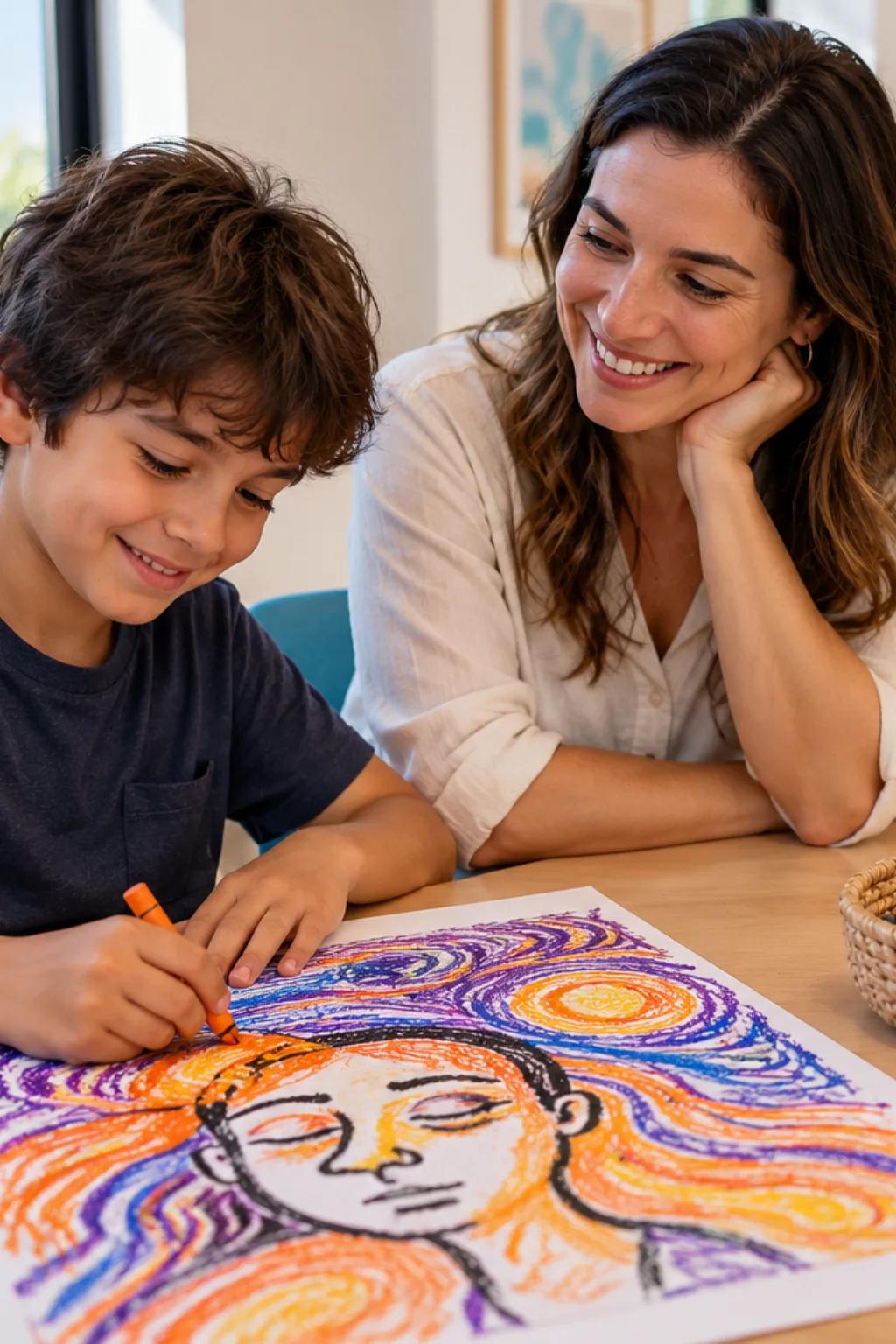 desenhos expressionistas para colorir — exemplo criado na Desenhos pra Colorir