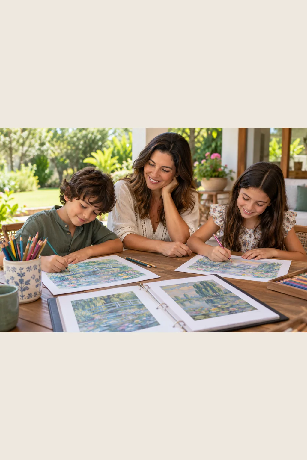 desenhos impressionistas para colorir — exemplo criado na Desenhos pra Colorir
