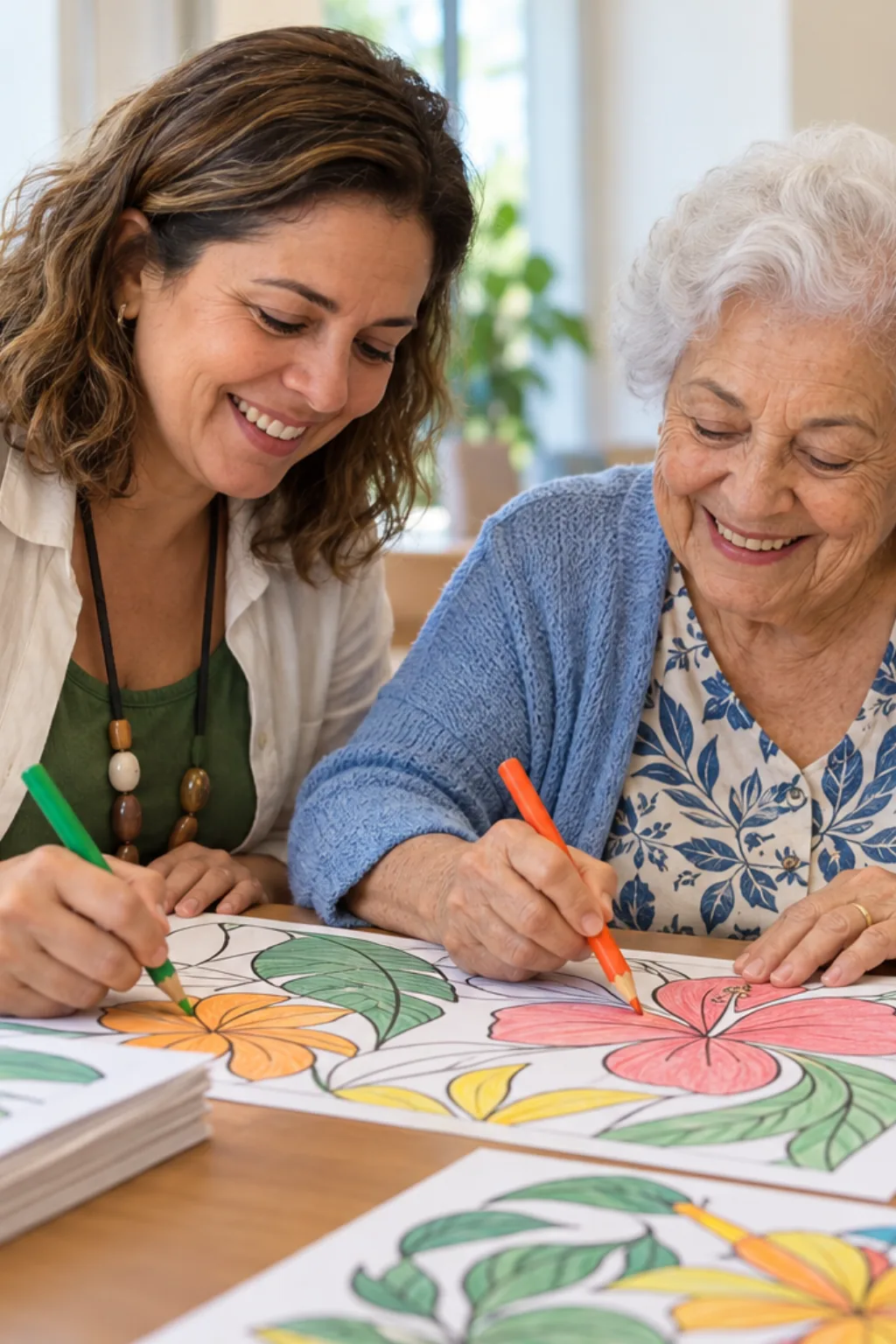 desenhos da obra Manacá de Tarsila do Amaral para colorir — exemplo criado na Desenhos pra Colorir