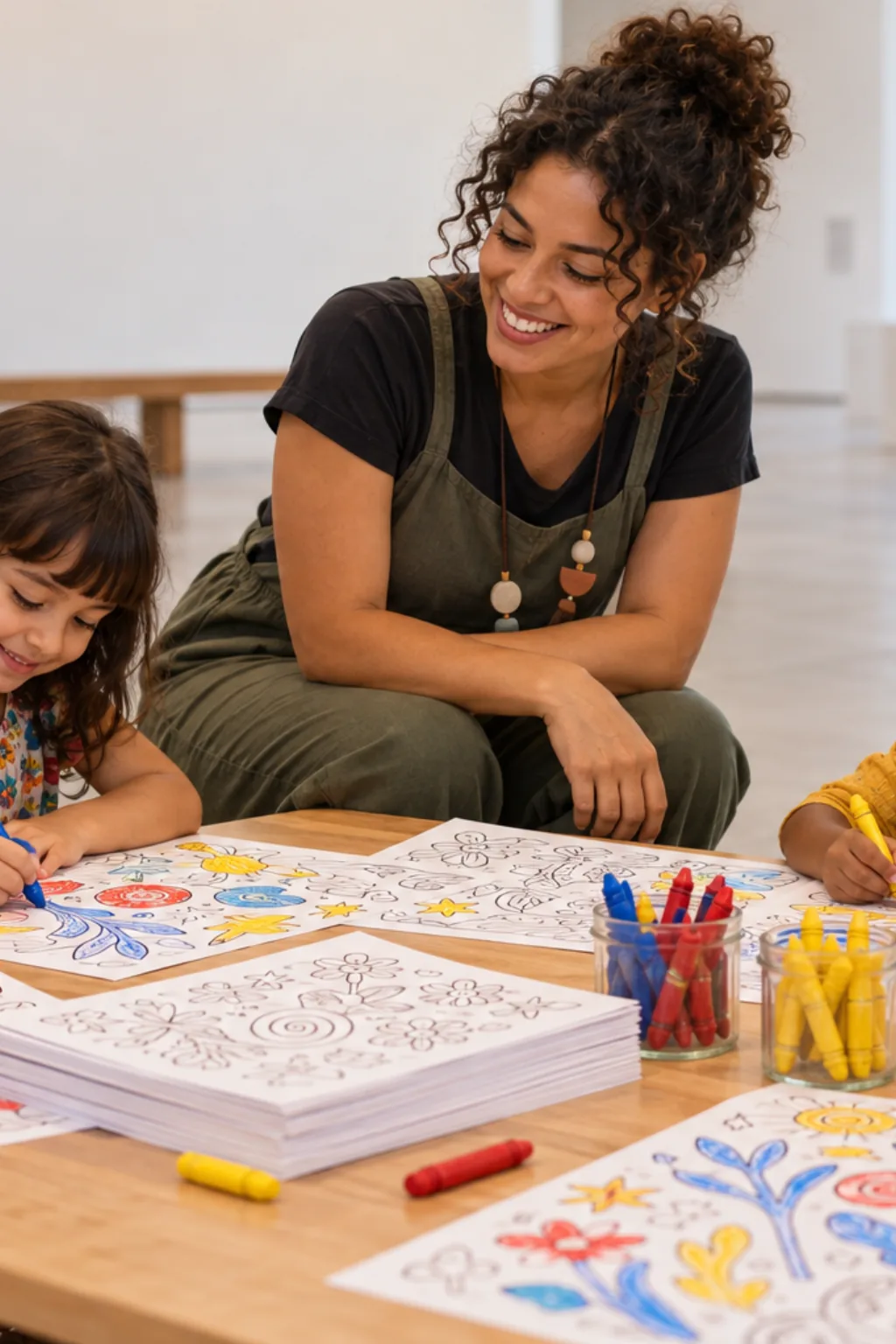 desenhos da obra O Jardim de Joan Miró para colorir — exemplo criado na Desenhos pra Colorir