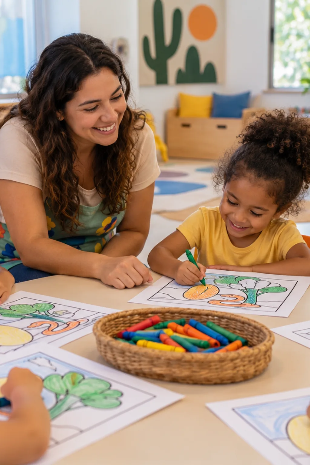 desenhos da obra O Ovo (Urutu) de Tarsila do Amaral para colorir — exemplo criado na Desenhos pra Colorir