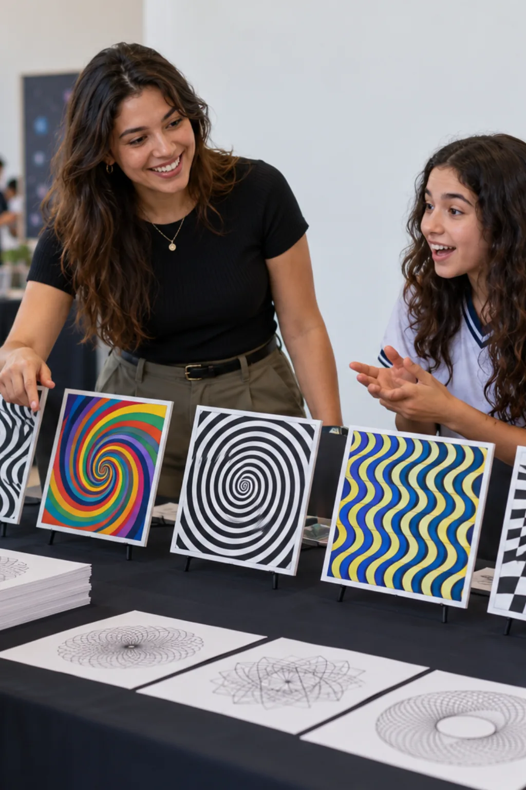 desenhos de op art para colorir — exemplo criado na Desenhos pra Colorir