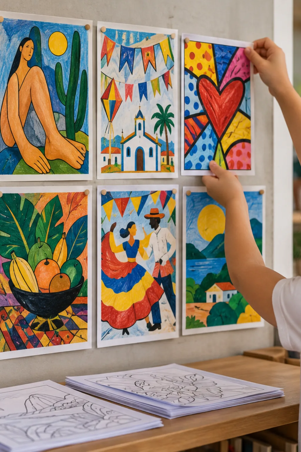 Desenhos de Artistas Brasileiros para Colorir - Depois