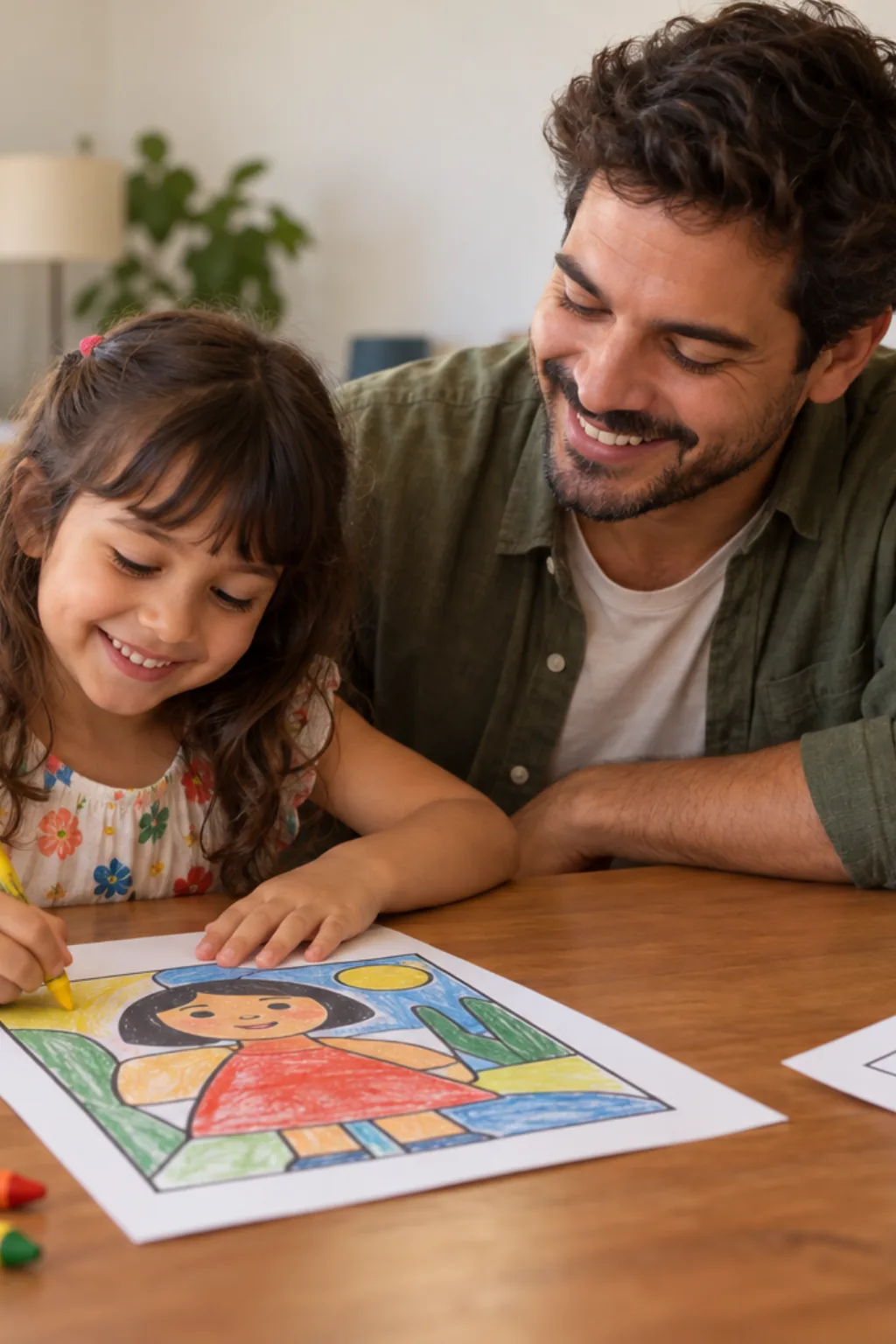 desenhos da obra A Boneca de Tarsila do Amaral para colorir — exemplo criado na Desenhos pra Colorir