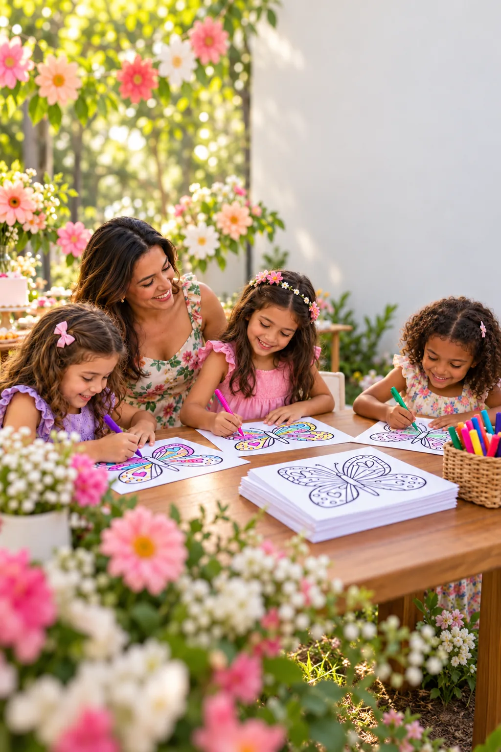 desenhos de borboletas de Romero Britto para colorir — exemplo criado na Desenhos pra Colorir