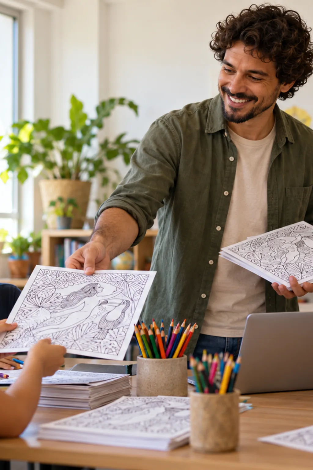 desenhos de Daiara Tukano para colorir — exemplo criado na Desenhos pra Colorir