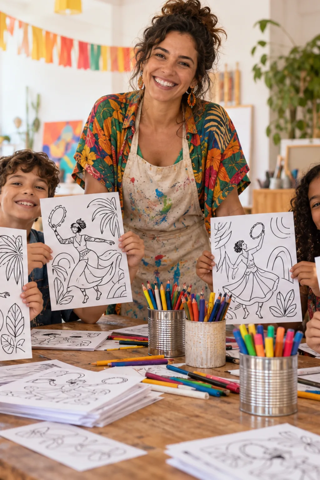 desenhos de Di Cavalcanti para colorir — exemplo criado na Desenhos pra Colorir