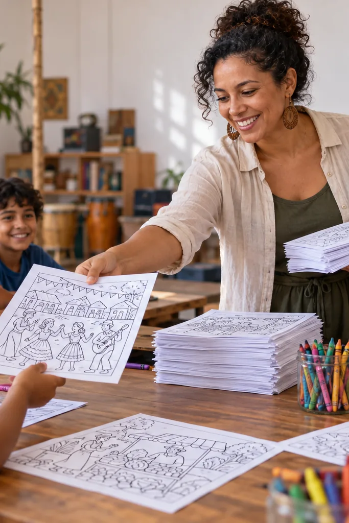 desenhos de Djanira para colorir — exemplo criado na Desenhos pra Colorir