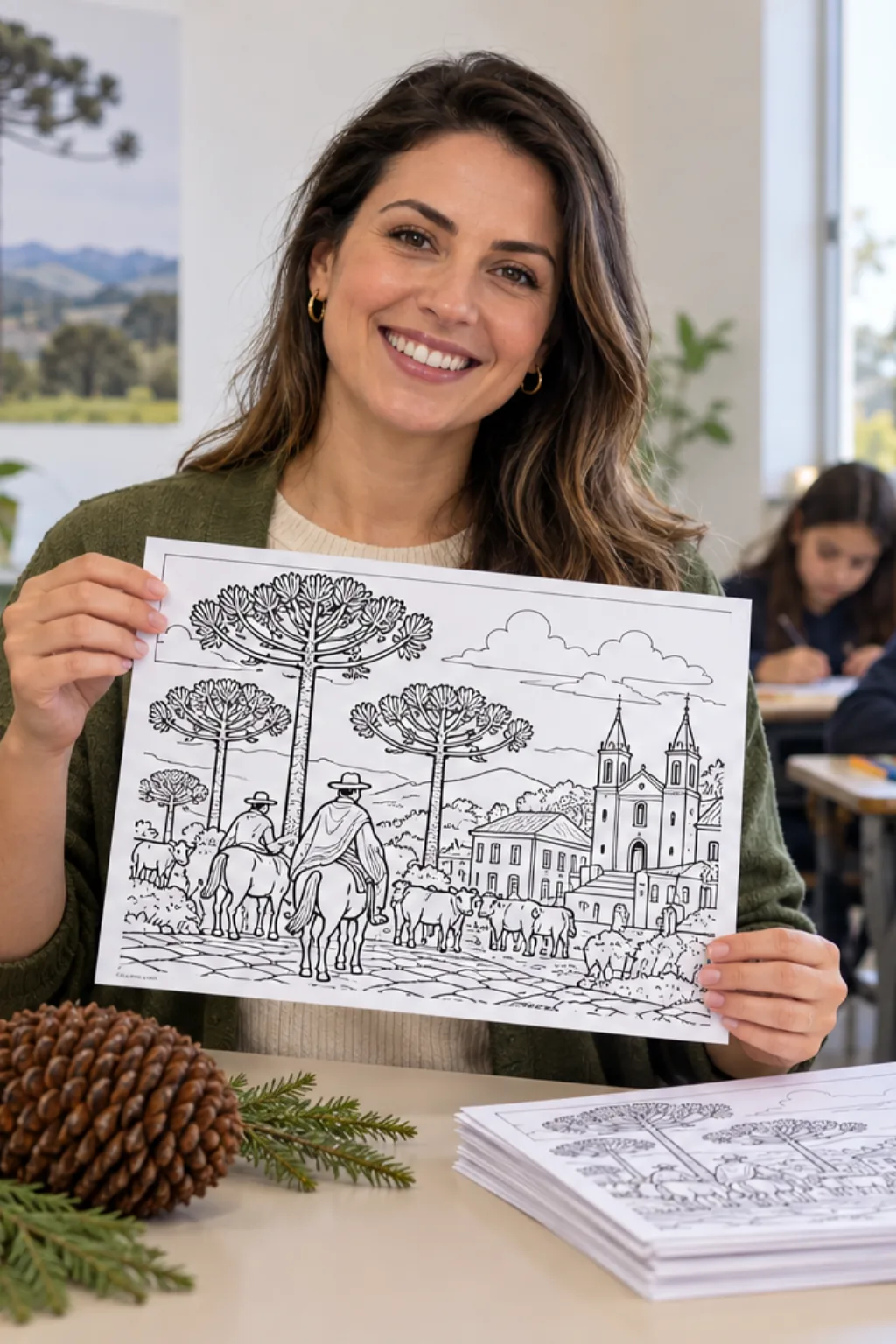 desenhos de Poty Lazzarotto para colorir — exemplo criado na Desenhos pra Colorir