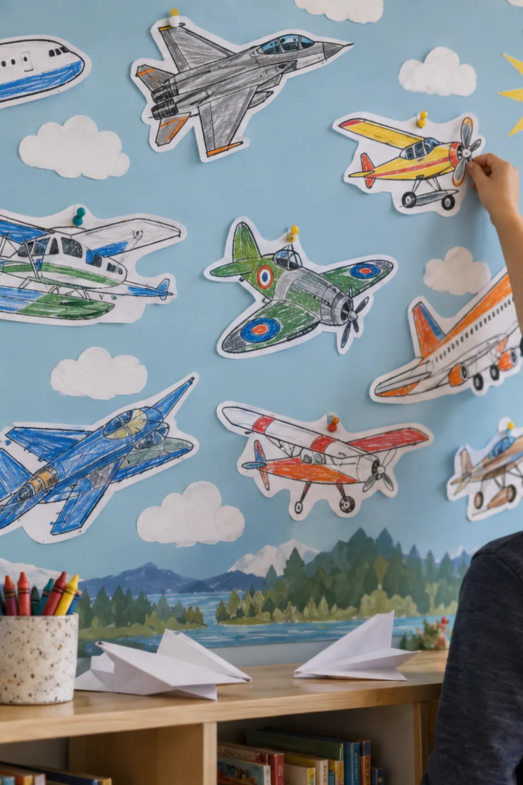 Desenhos de Aviões para Colorir - Depois