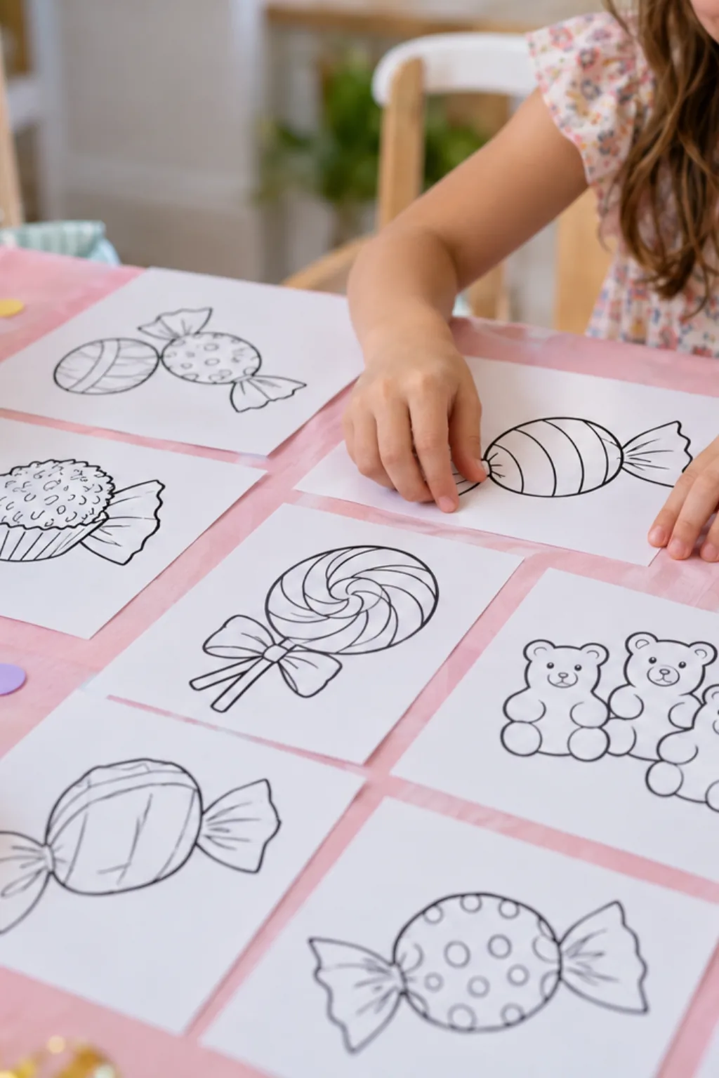 Desenhos de Balas para Colorir - Depois