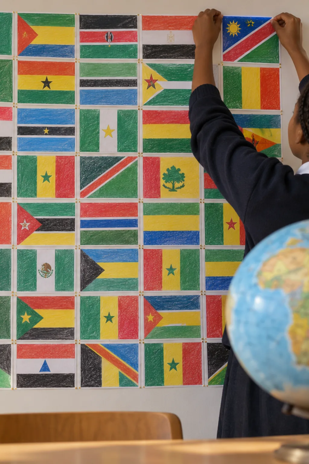 Desenhos de Bandeiras da África para Colorir - Depois