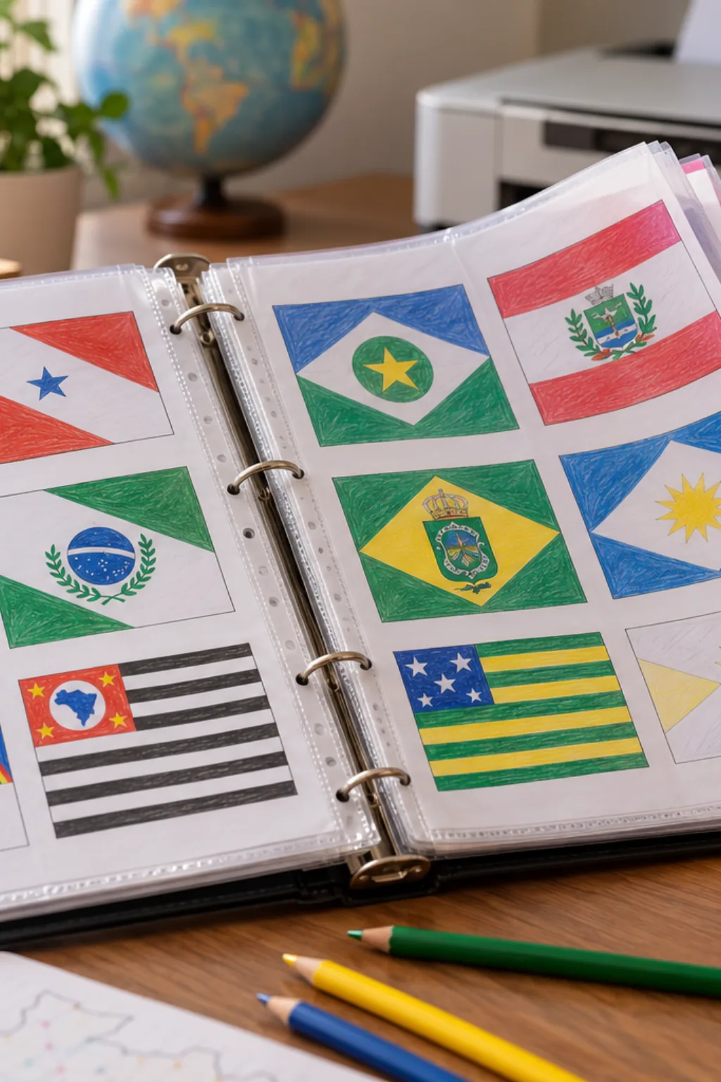 Desenhos das Bandeiras dos Estados do Brasil para Colorir - Depois