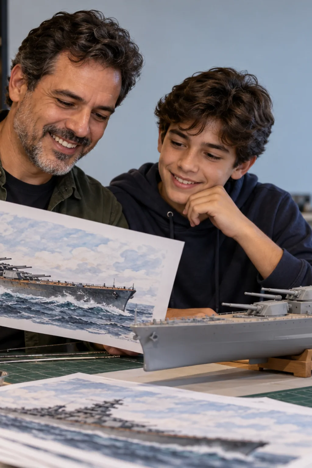 desenhos do encouraçado Yamato para colorir — exemplo criado na Desenhos pra Colorir