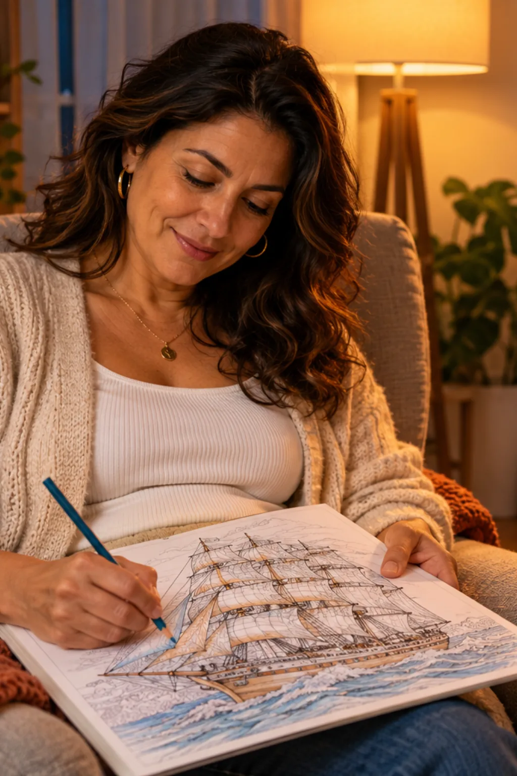 desenhos de navios clipper para colorir — exemplo criado na Desenhos pra Colorir