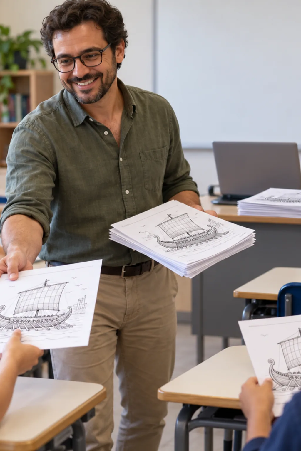 desenhos de navios fenícios para colorir — exemplo criado na Desenhos pra Colorir