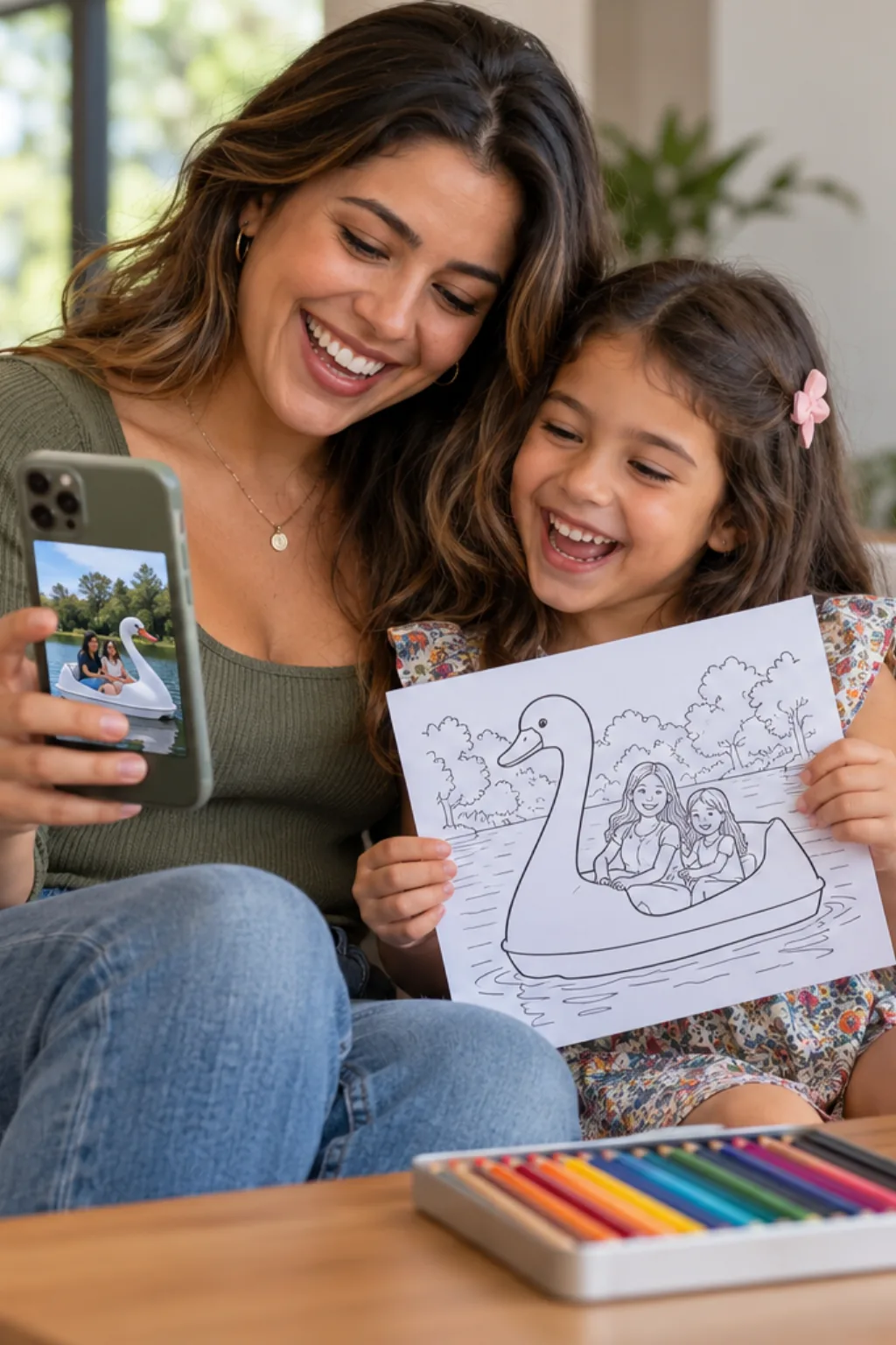 desenhos de pedalinho para colorir — exemplo criado na Desenhos pra Colorir